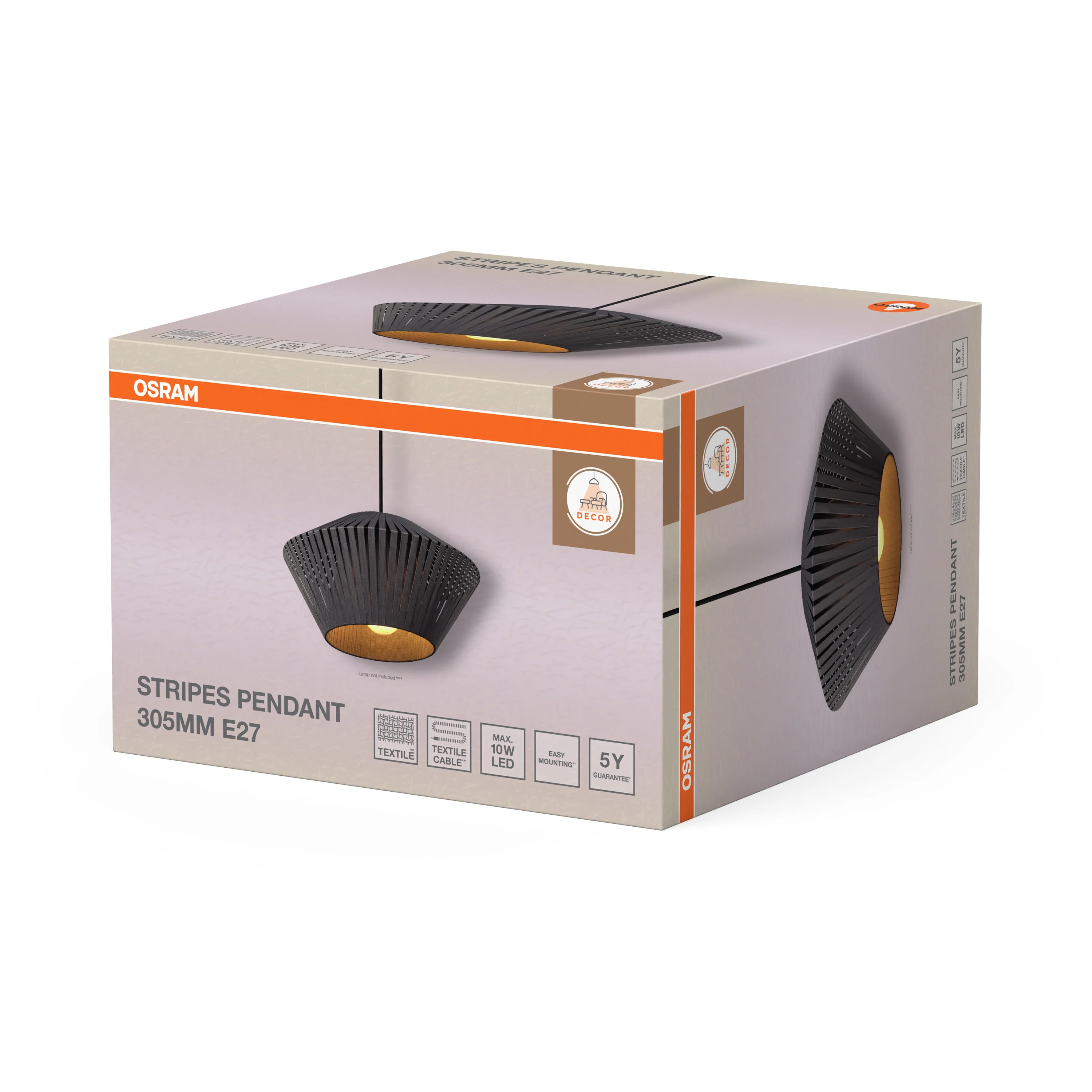 OSRAM Decor Stripes Wisząca 305 1xE27 ciemnoszary - Image 6