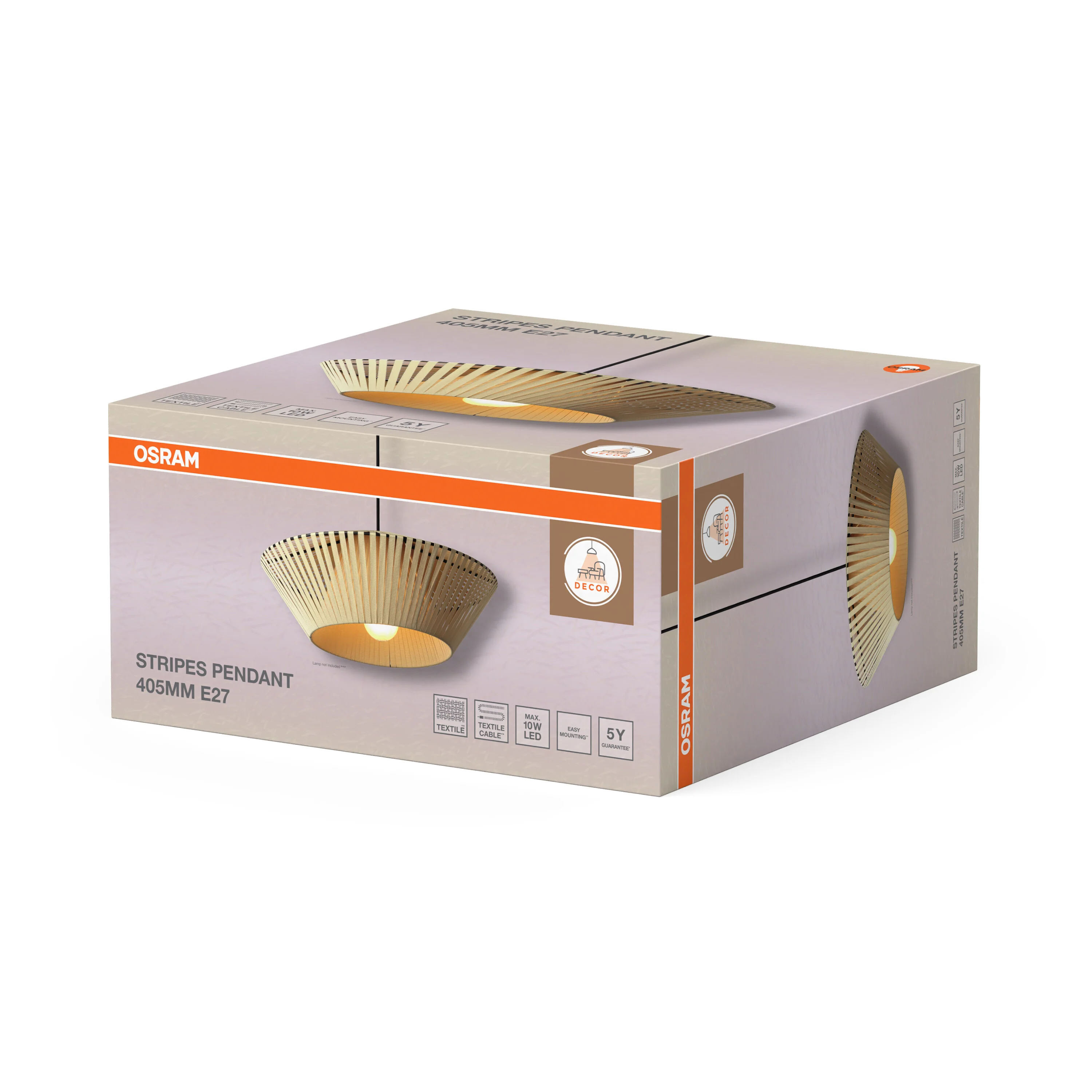 OSRAM Decor Stripes Wisząca 405 1xE27 beżowy - Image 6