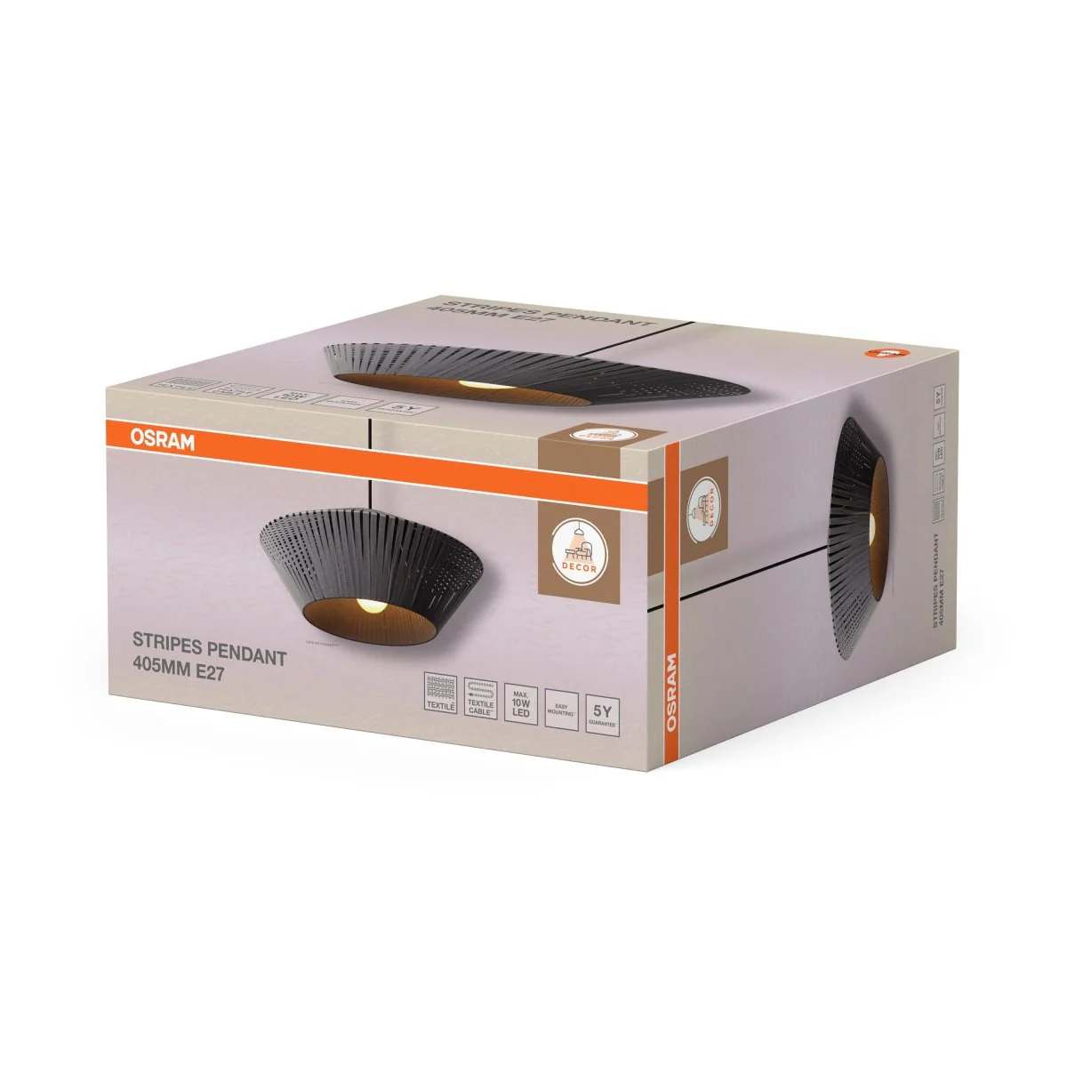 OSRAM Decor Stripes Wisząca 405 1xE27 ciemnoszary - Image 2
