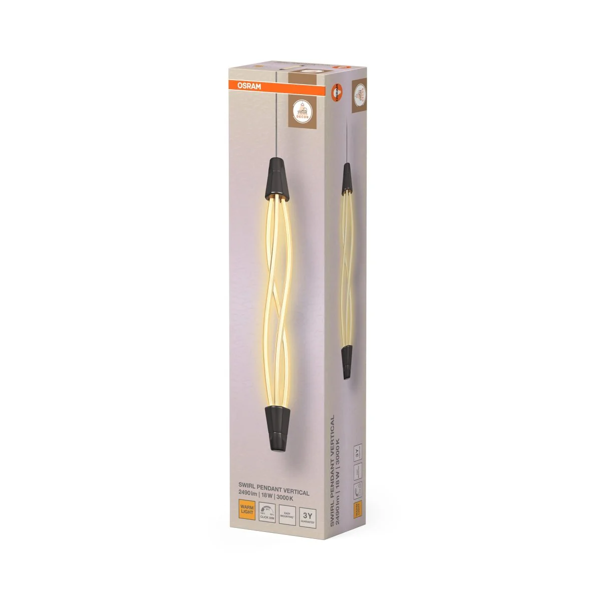 OSRAM Decor Swirl Wisząca pionowy 18W 830 Click DIM - Image 2
