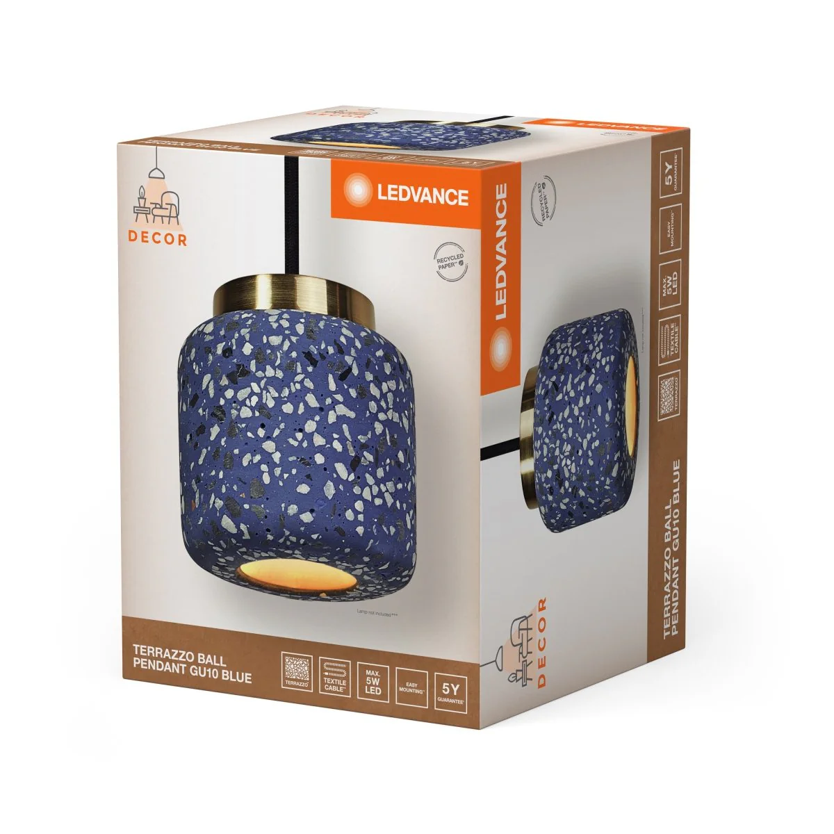 OSRAM Decor Terazzo Ball lampa Wisząca 1×GU10 niebieska - Image 2