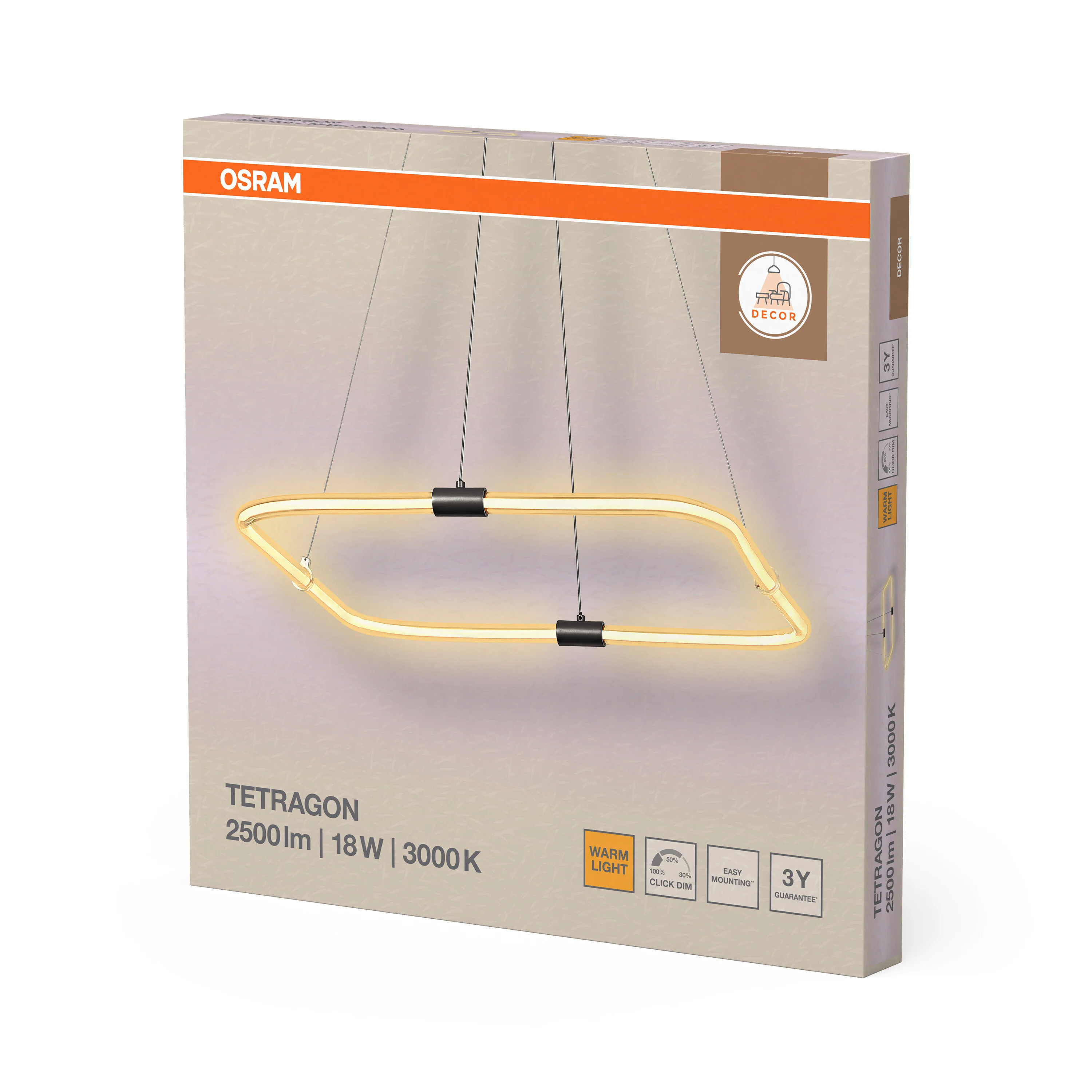 OSRAM Decor Tetragon Wisząca 18 W 830 Click DIM - Image 6