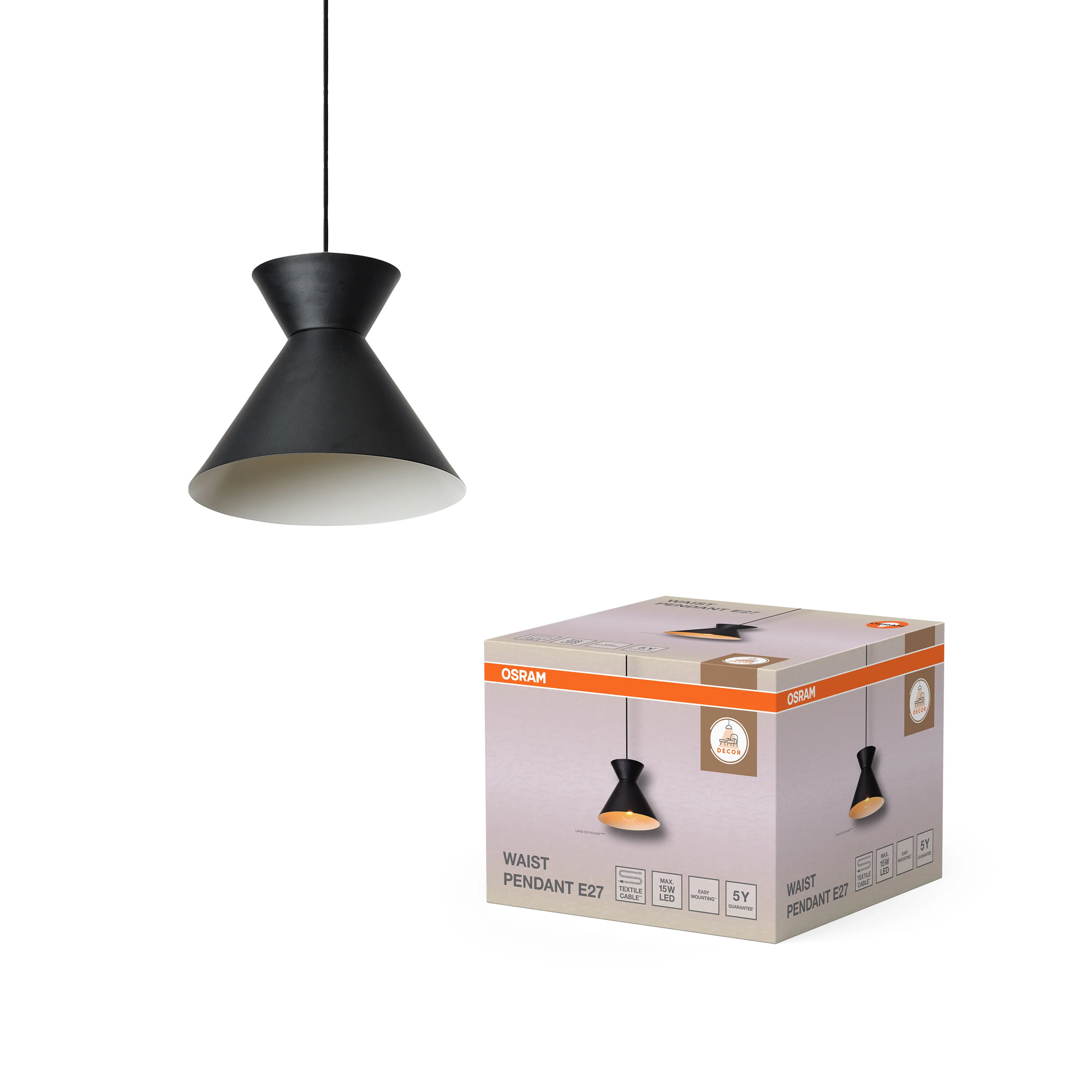 OSRAM Decor Waist Wisząca E27 czarny - Image 5