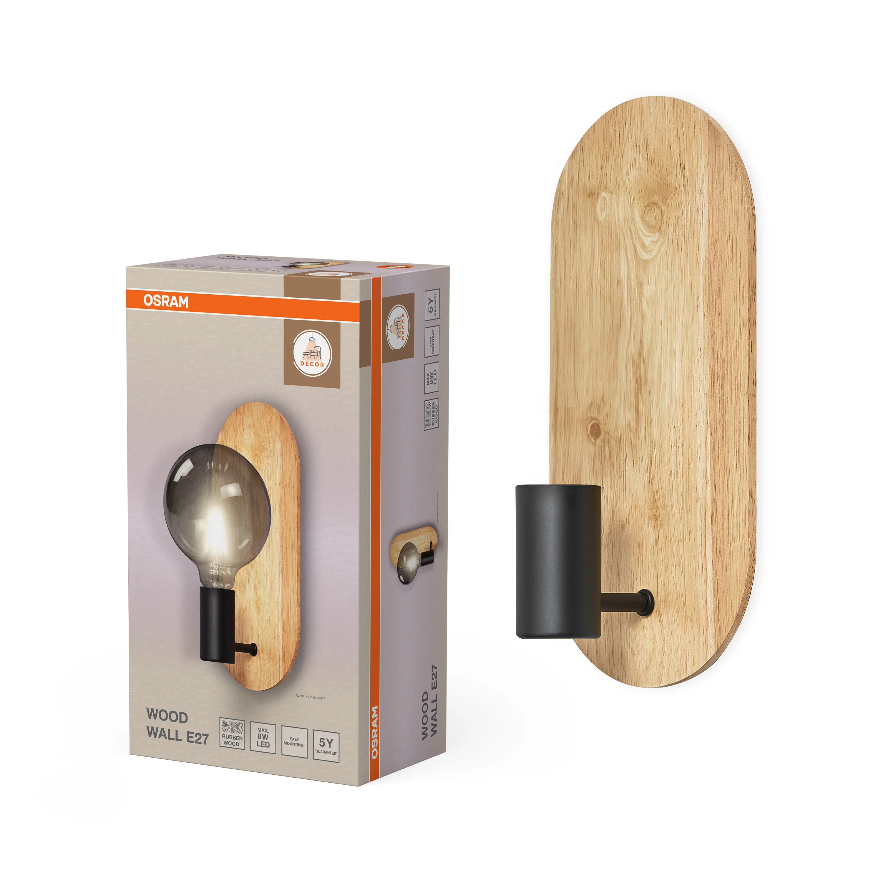 OSRAM Decor Wood Kinkiet E 27 - Image 6