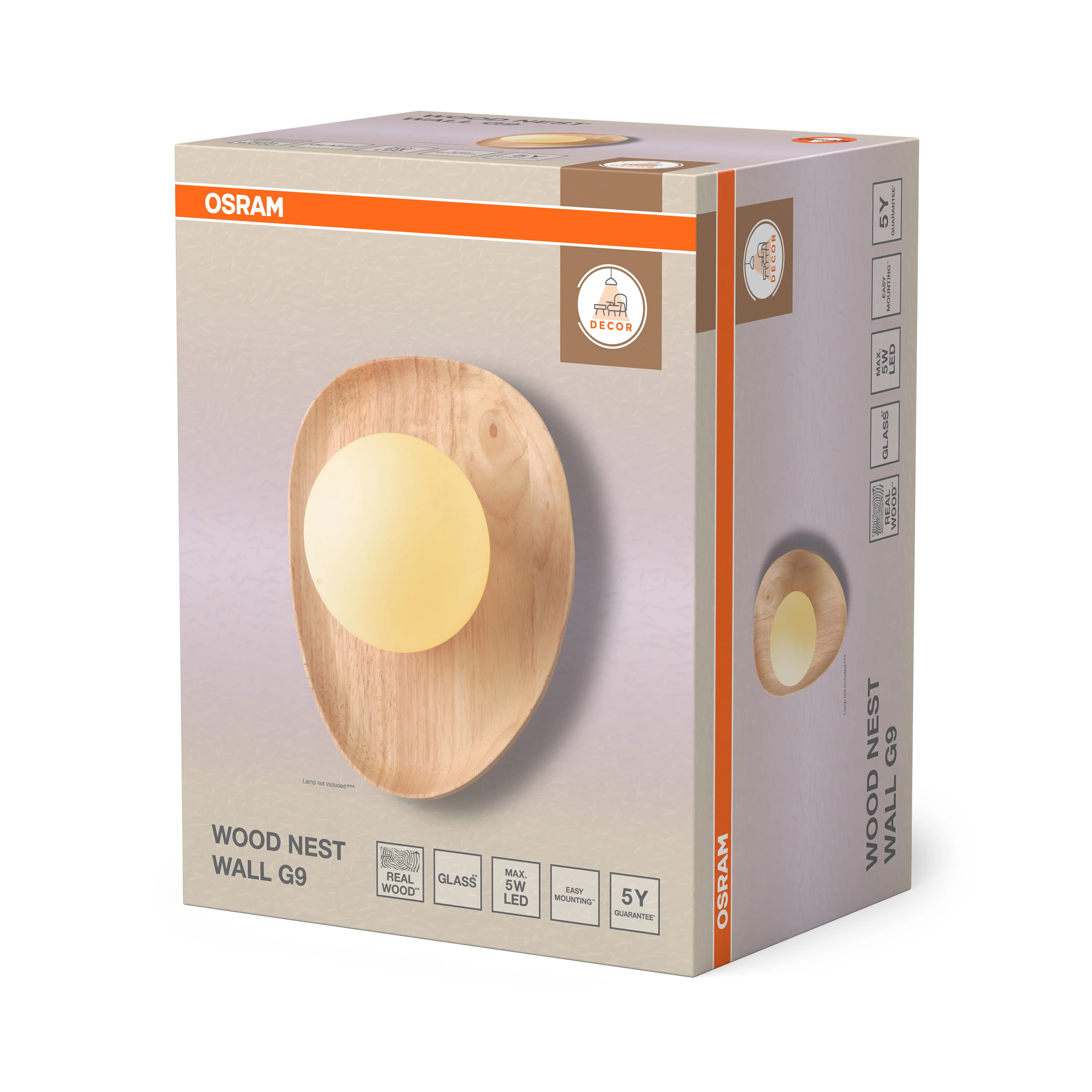 OSRAM Decor Wood Nest Lampa stołowa 1x G9 brązowa - Image 6