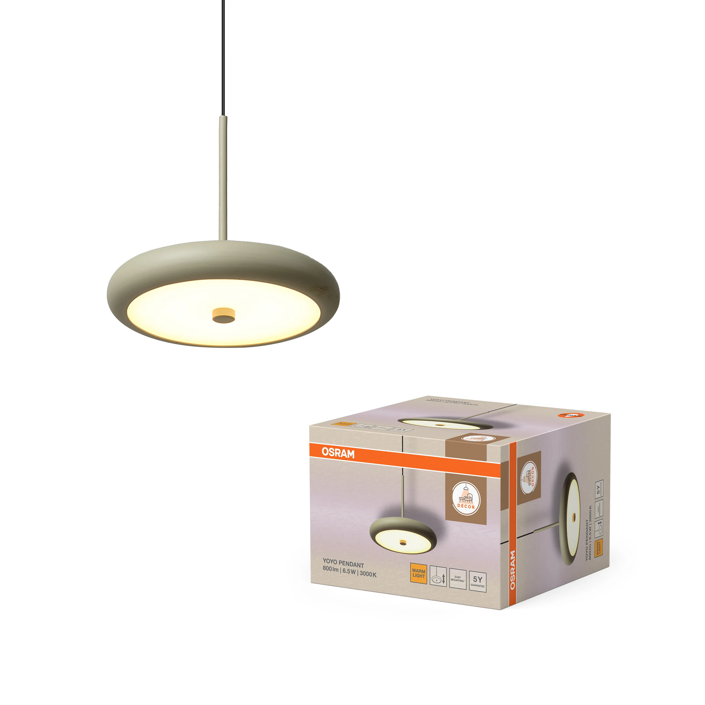OSRAM Decor Yoyo Wisząca 6.5W 830 beżowy - Image 5