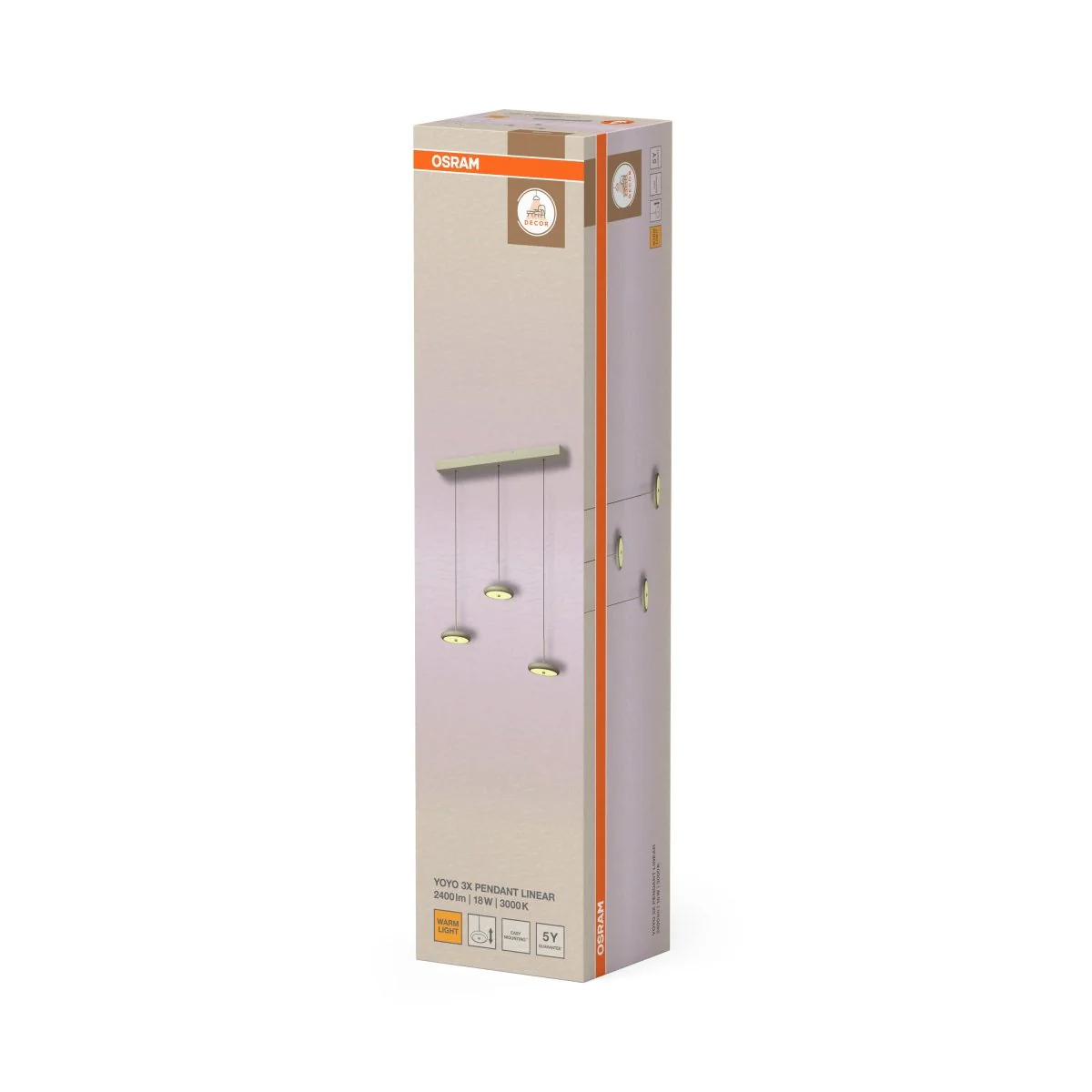 OSRAM Decor Yoyo Wisząca LN 3x 18W 830 beżowy - Image 2
