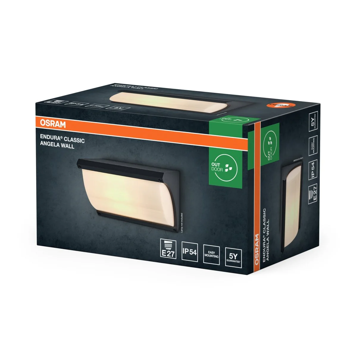 OSRAM ENDURA CLASSIC ANGELA Wall E27 IP54 ciemnoszary - Image 2