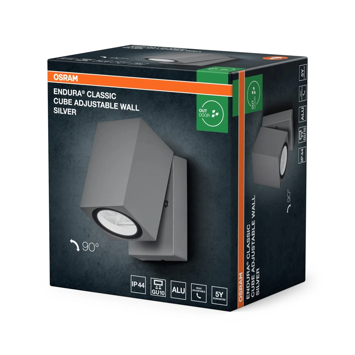 OSRAM Endura Classic Cube ADJ regulowany kinkiet srebrny - Image 2