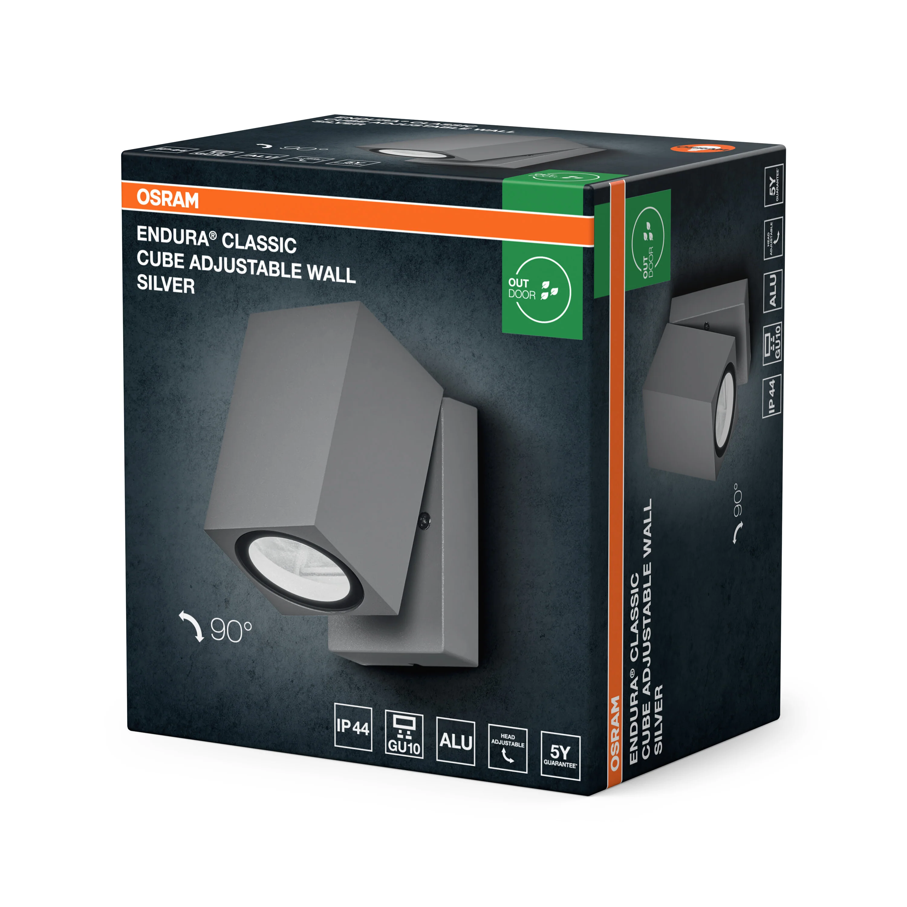 OSRAM Endura Classic Cube ADJ regulowany kinkiet srebrny - Image 6