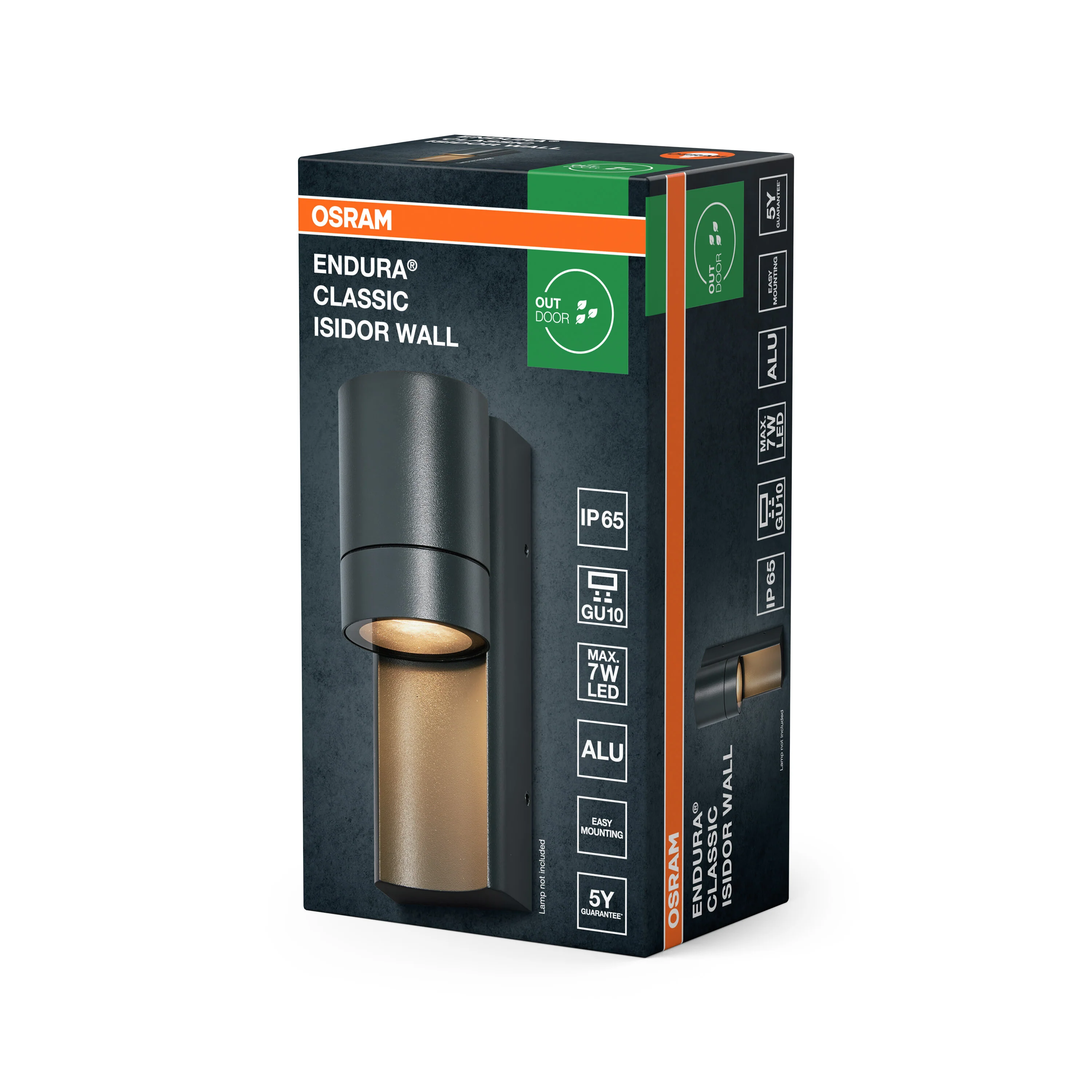 OSRAM Endura Classic IP65 GU10 Isidor Kinkiet ciemnoszary - Image 6