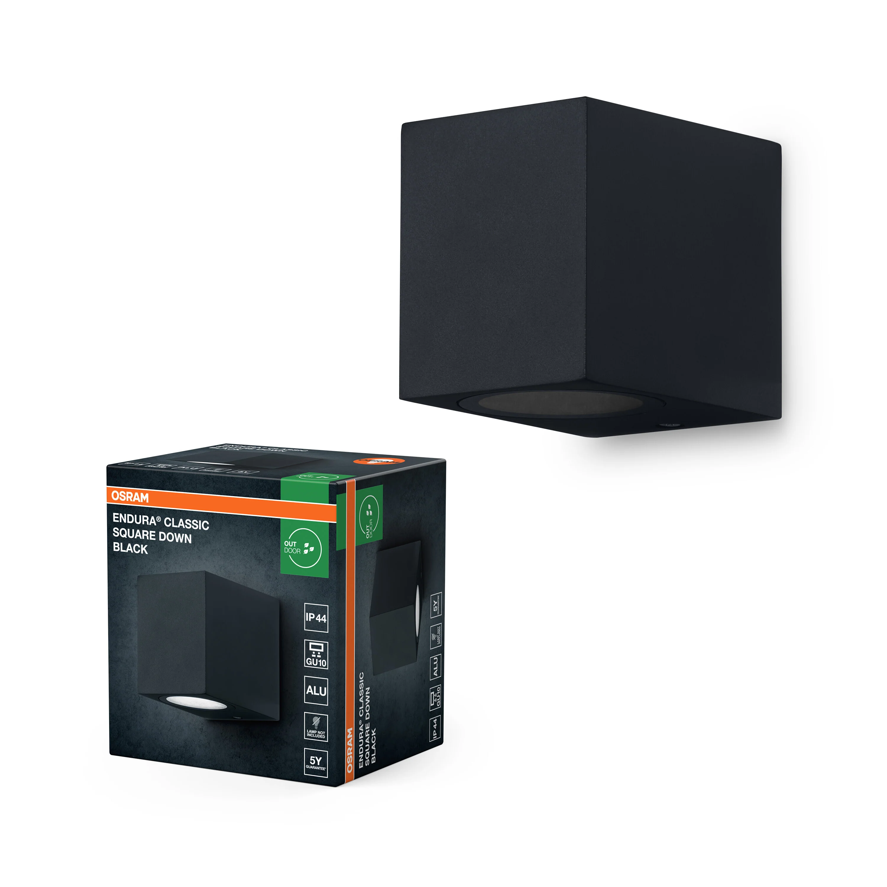 OSRAM Endura Classic Square Kinkiet w dół czarny - Image 5