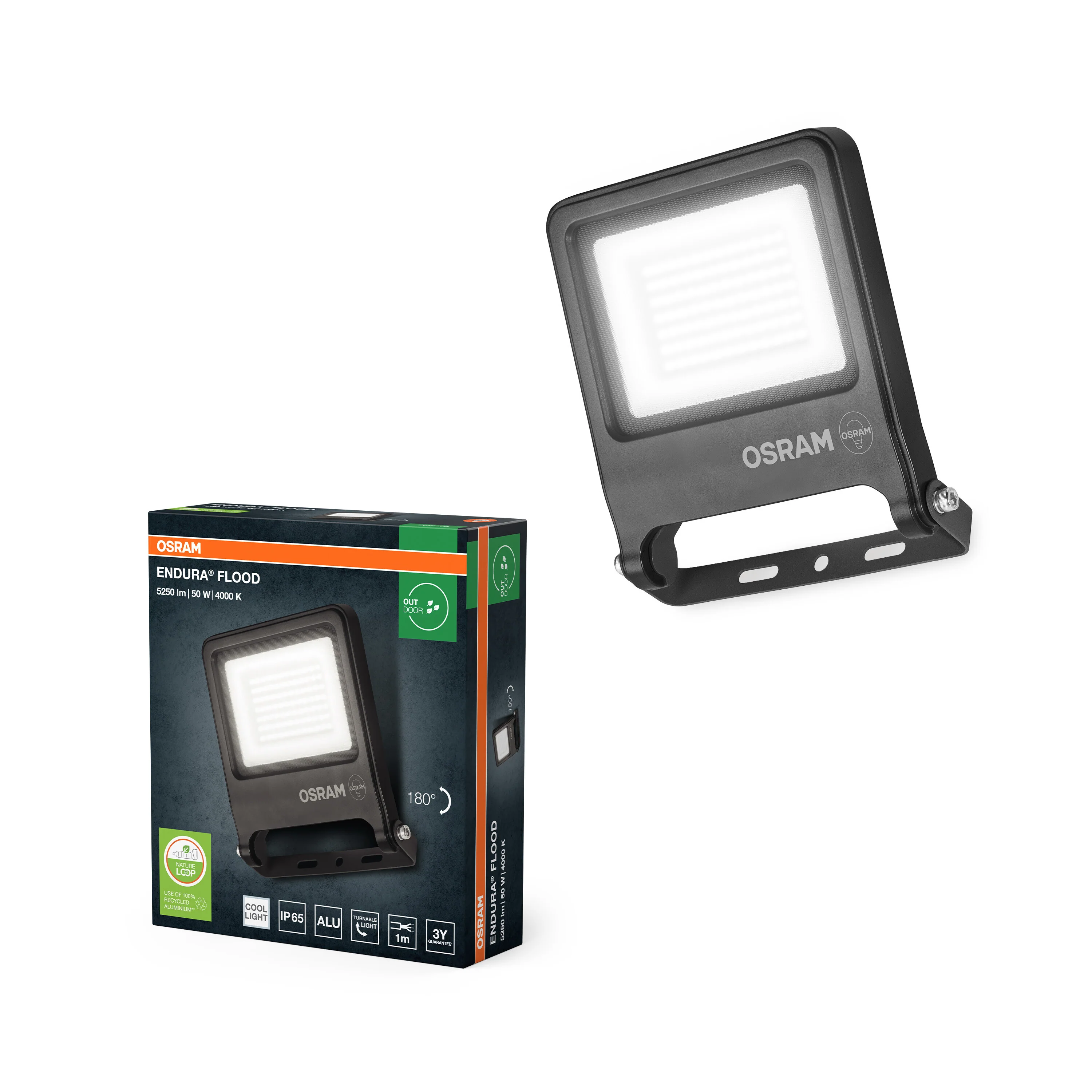 OSRAM ENDURA® Flood 100W ciepła biel PCR satynowy - Image 4