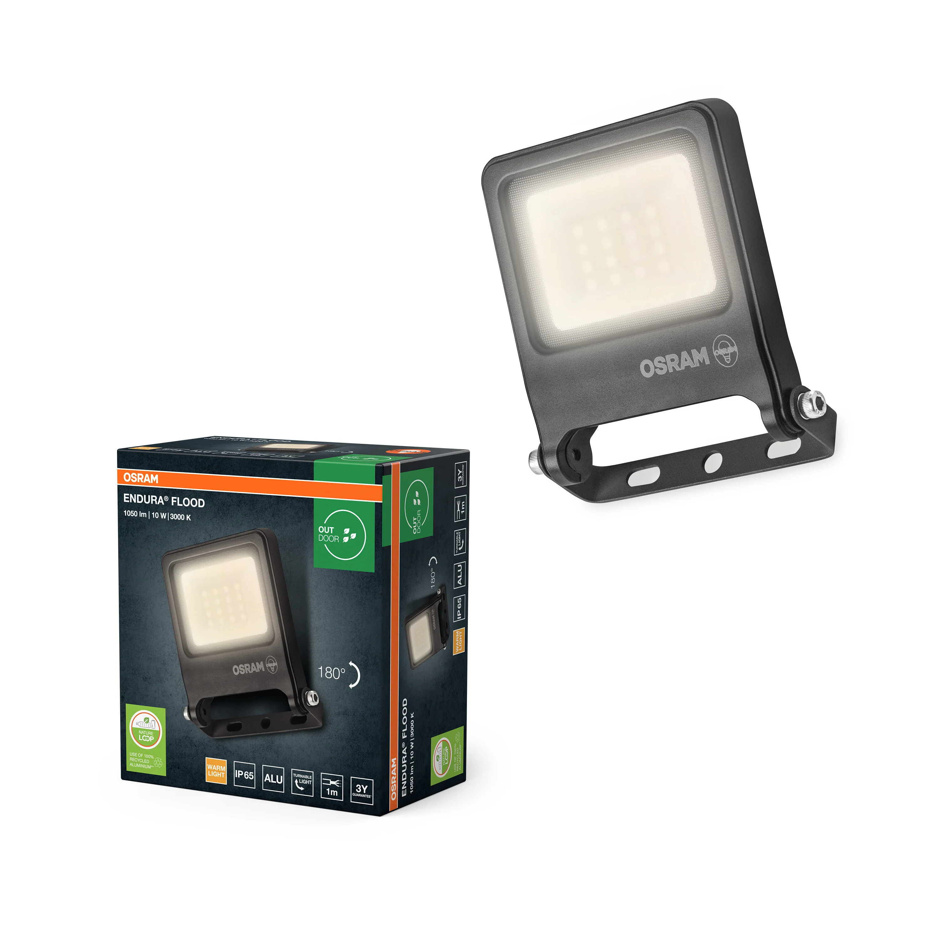 OSRAM ENDURA® Flood 10W ciepła biel PCR - Image 4