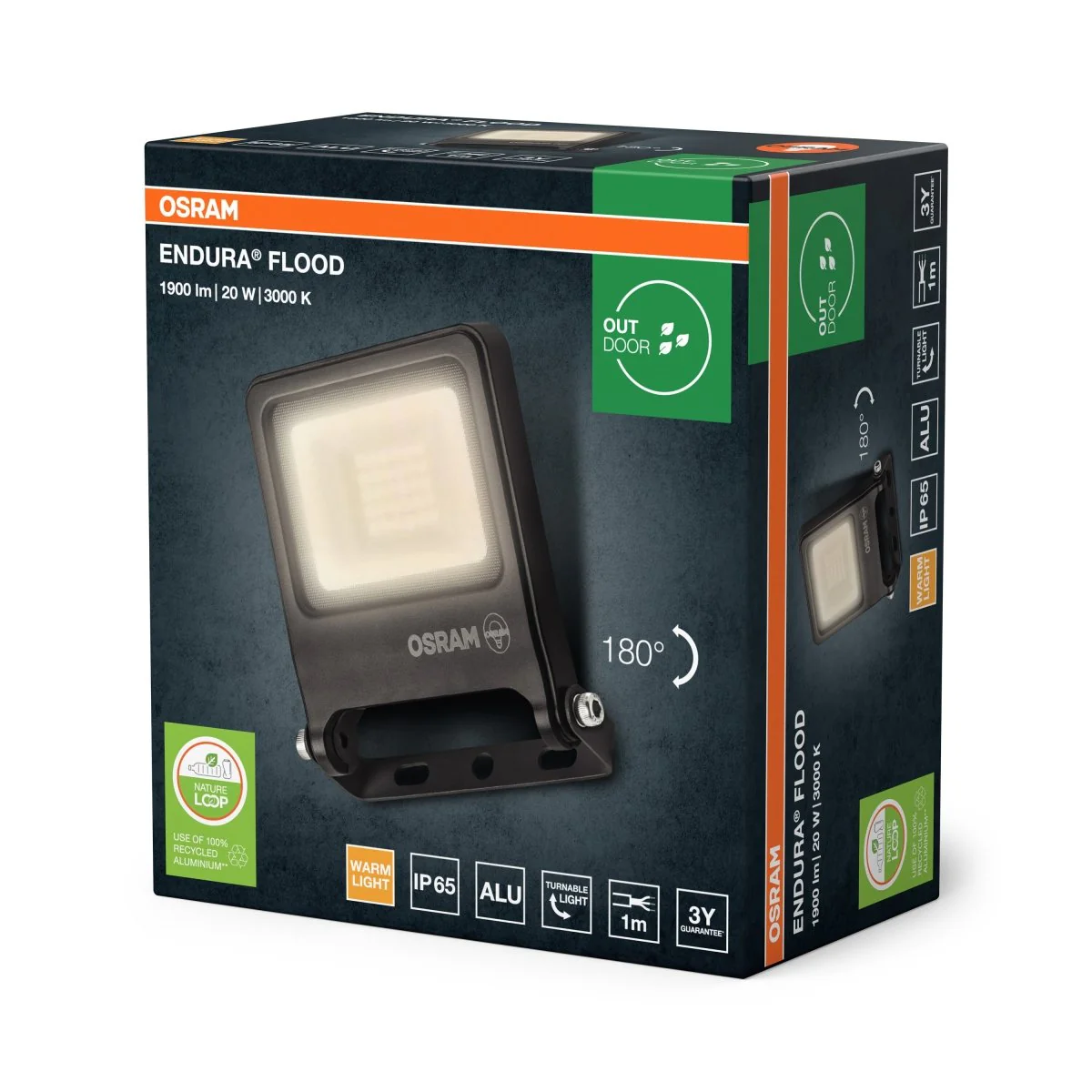 OSRAM ENDURA® Flood 30W ciepła biel PCR - Image 2