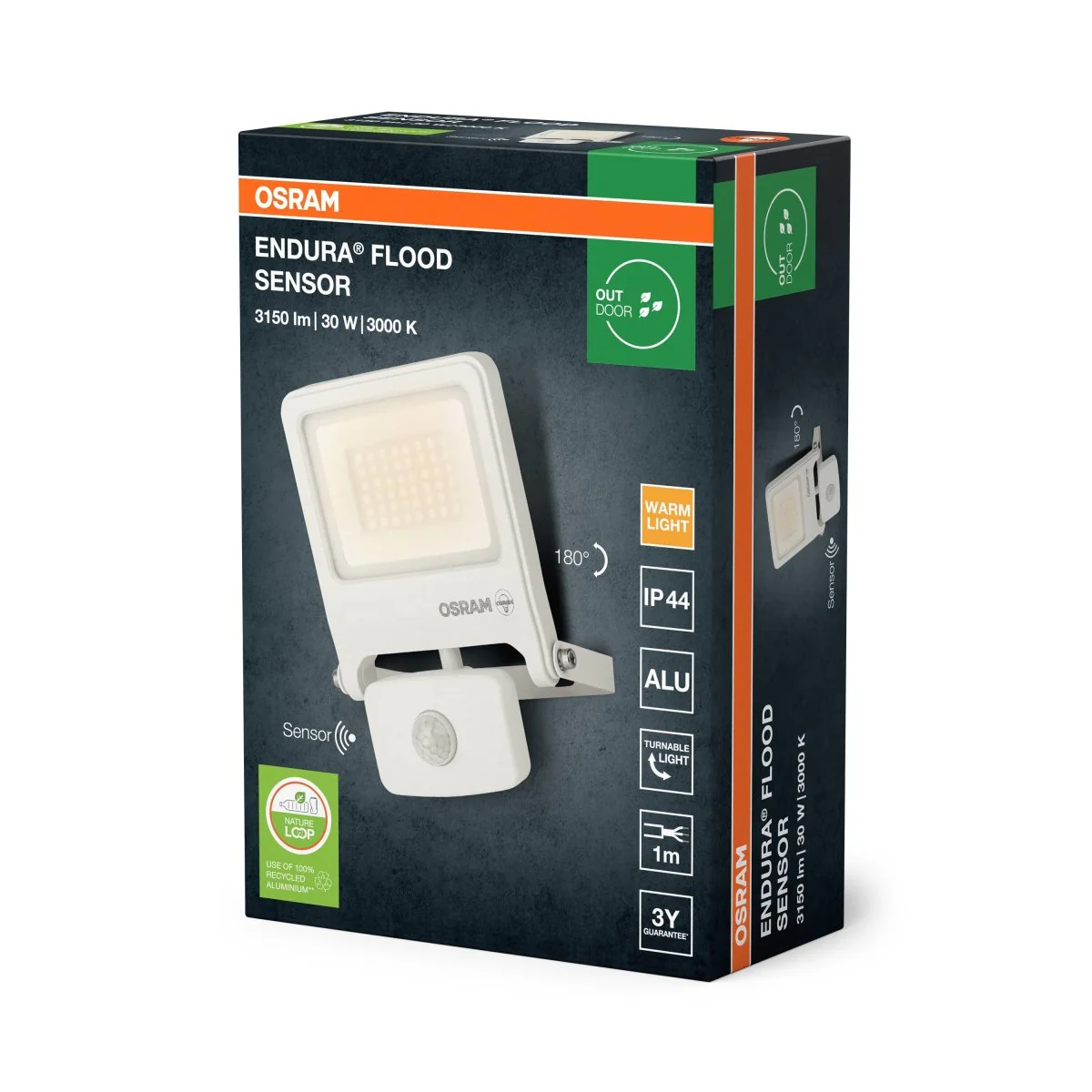 OSRAM ENDURA® Flood z czujnikiem 100W ciepła biel PCR - Image 2