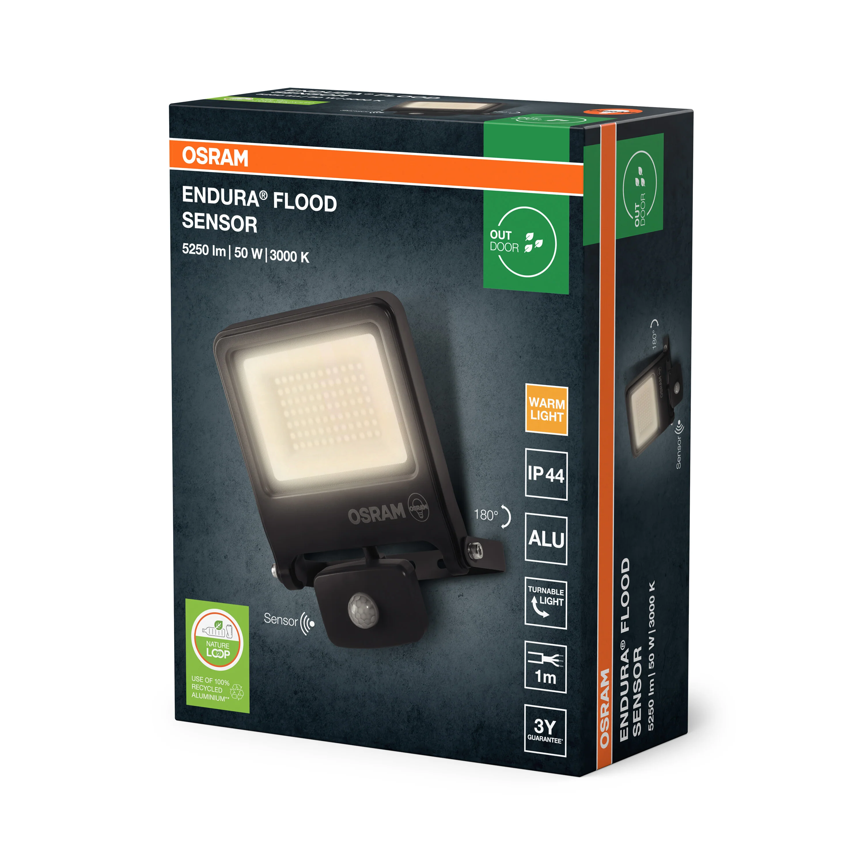 OSRAM ENDURA® Flood z czujnikiem 150W ciepła biel PCR - Image 5