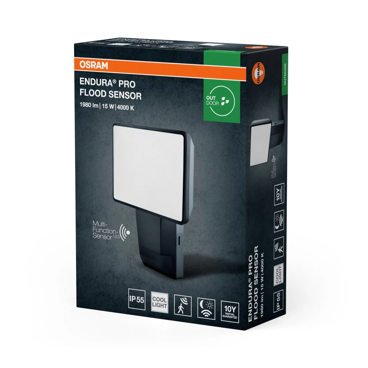 OSRAM ENDURA® PRO FLOOD SENSOR 15W 4000K IP55 ciemnoszary - Image 2