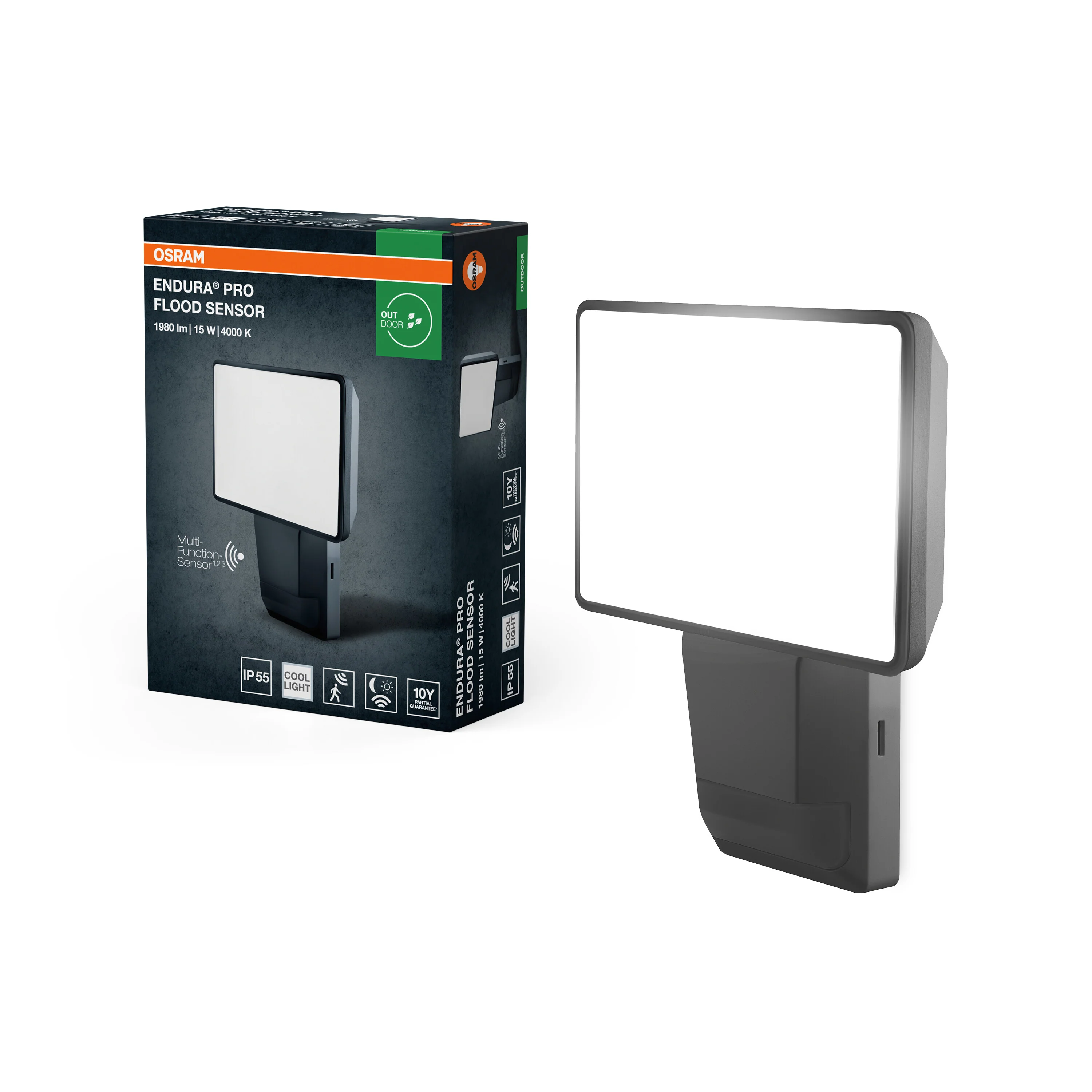 OSRAM ENDURA® PRO FLOOD SENSOR 15W 4000K IP55 ciemnoszary - Image 5