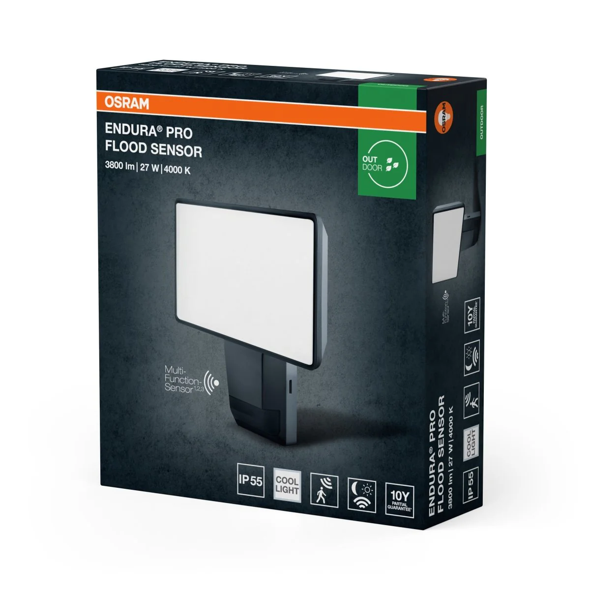 OSRAM ENDURA® PRO FLOOD SENSOR 27W 4000K IP55 ciemnoszary - Image 2