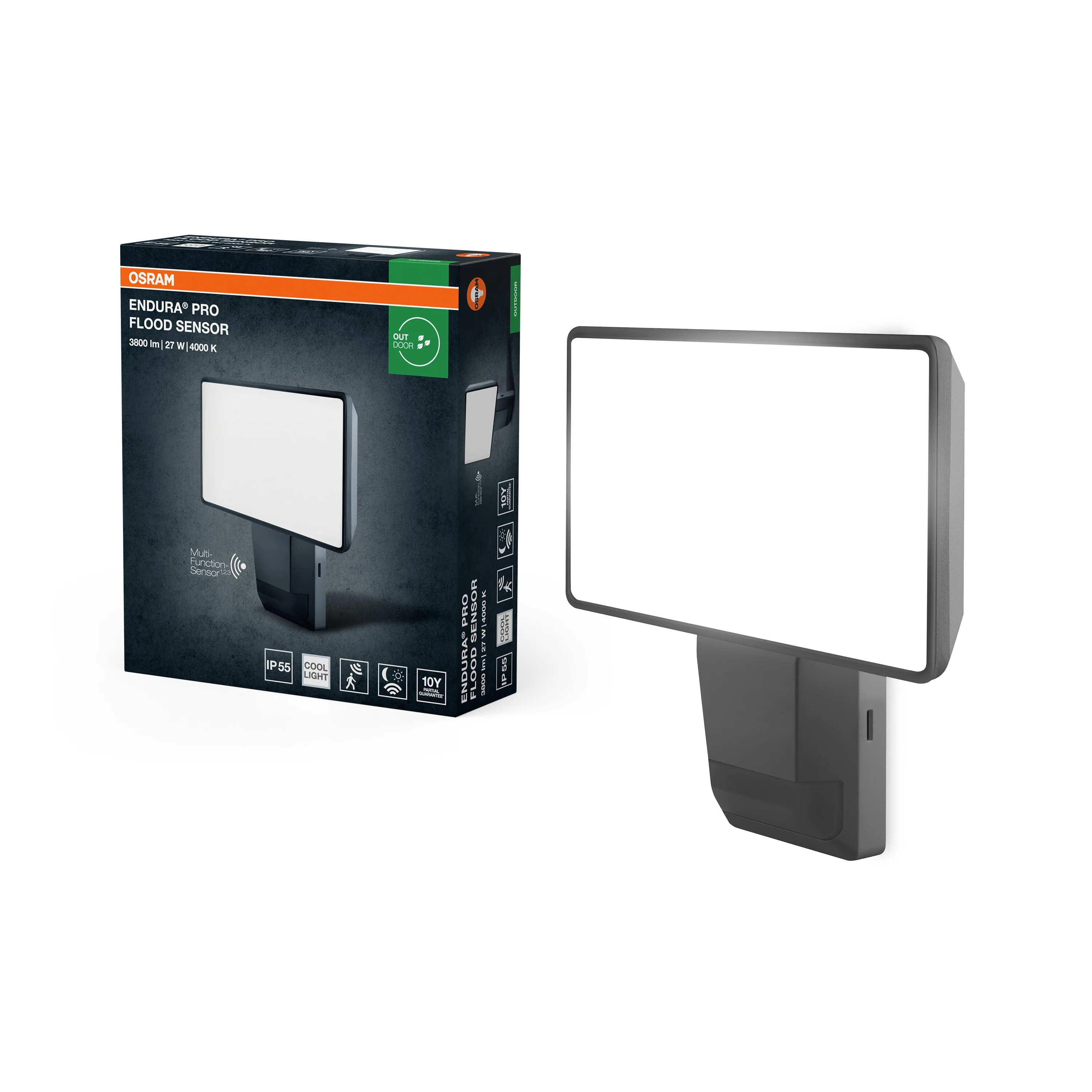 OSRAM ENDURA® PRO FLOOD SENSOR 27W 4000K IP55 ciemnoszary - Image 5