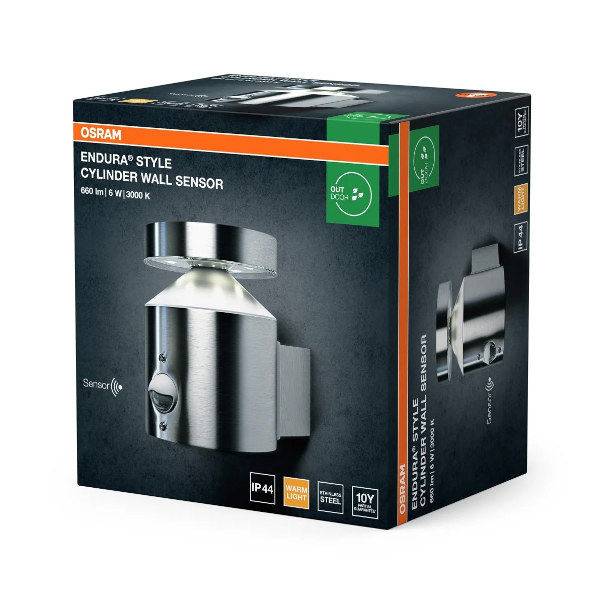 OSRAM ENDURA® STYLE CYLINDER Kinkiet z czujnikiem 6W - Image 2