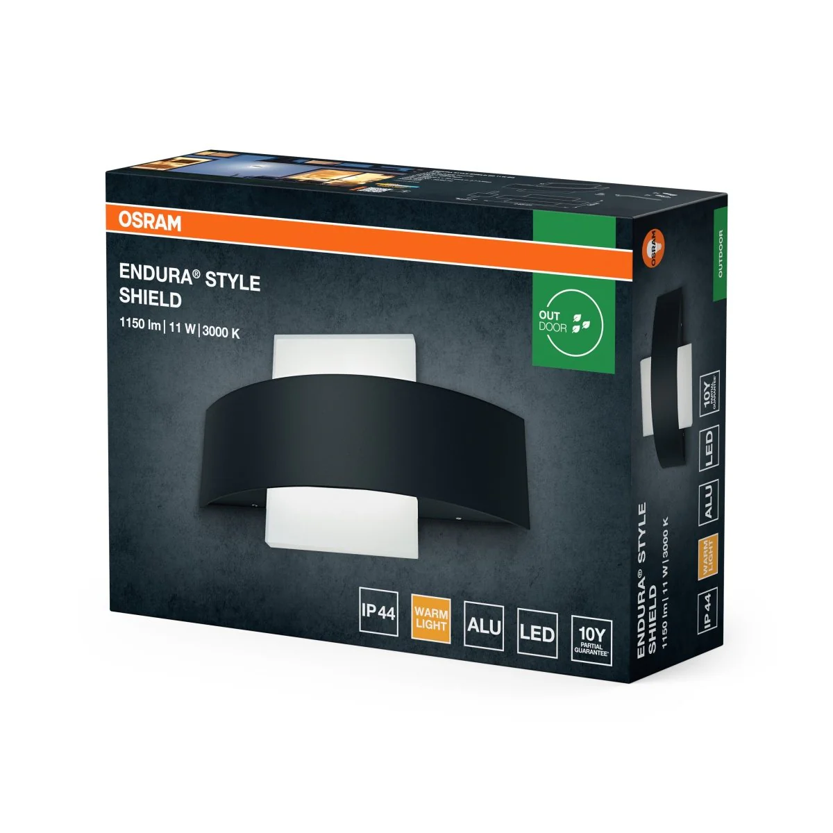 OSRAM ENDURA® STYLE SHIELD kwadrat 11W ciemnoszary - Image 2
