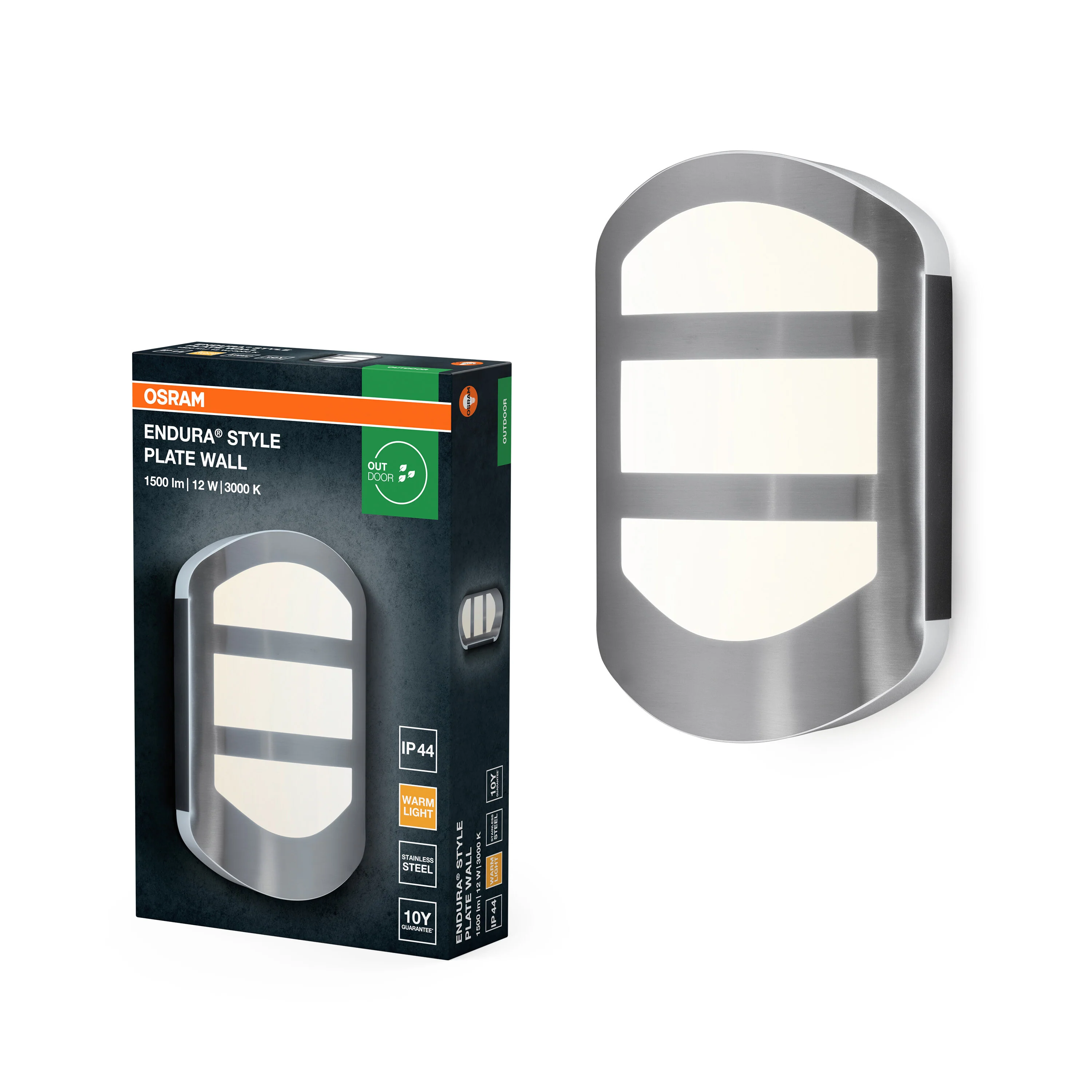 OSRAM ENDURA STYLE PLATE kinkiet 12 W stal nierdzewna - Image 5