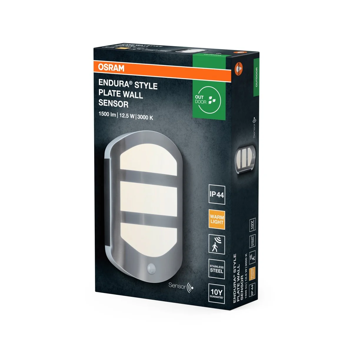 OSRAM ENDURA STYLE PLATE kinkiet z czujnikiem 12.5W stal - Image 2