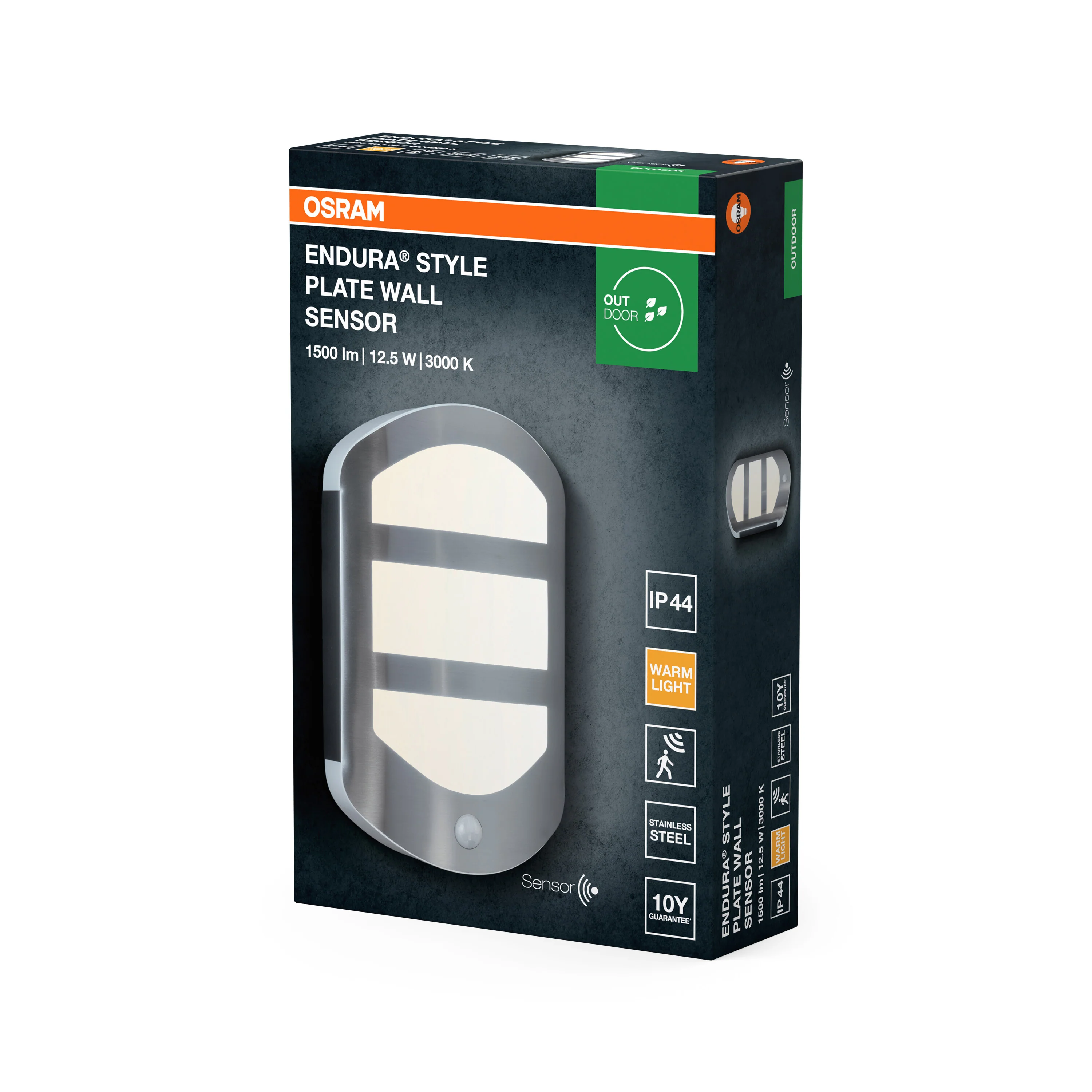 OSRAM ENDURA STYLE PLATE kinkiet z czujnikiem 12.5W stal - Image 6