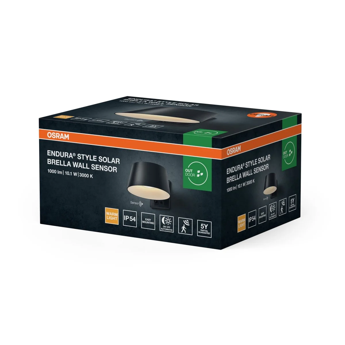 OSRAM ENDURA STYLE SOLAR BRIGHT SENSOR Kinkiet Brella szary - Image 2