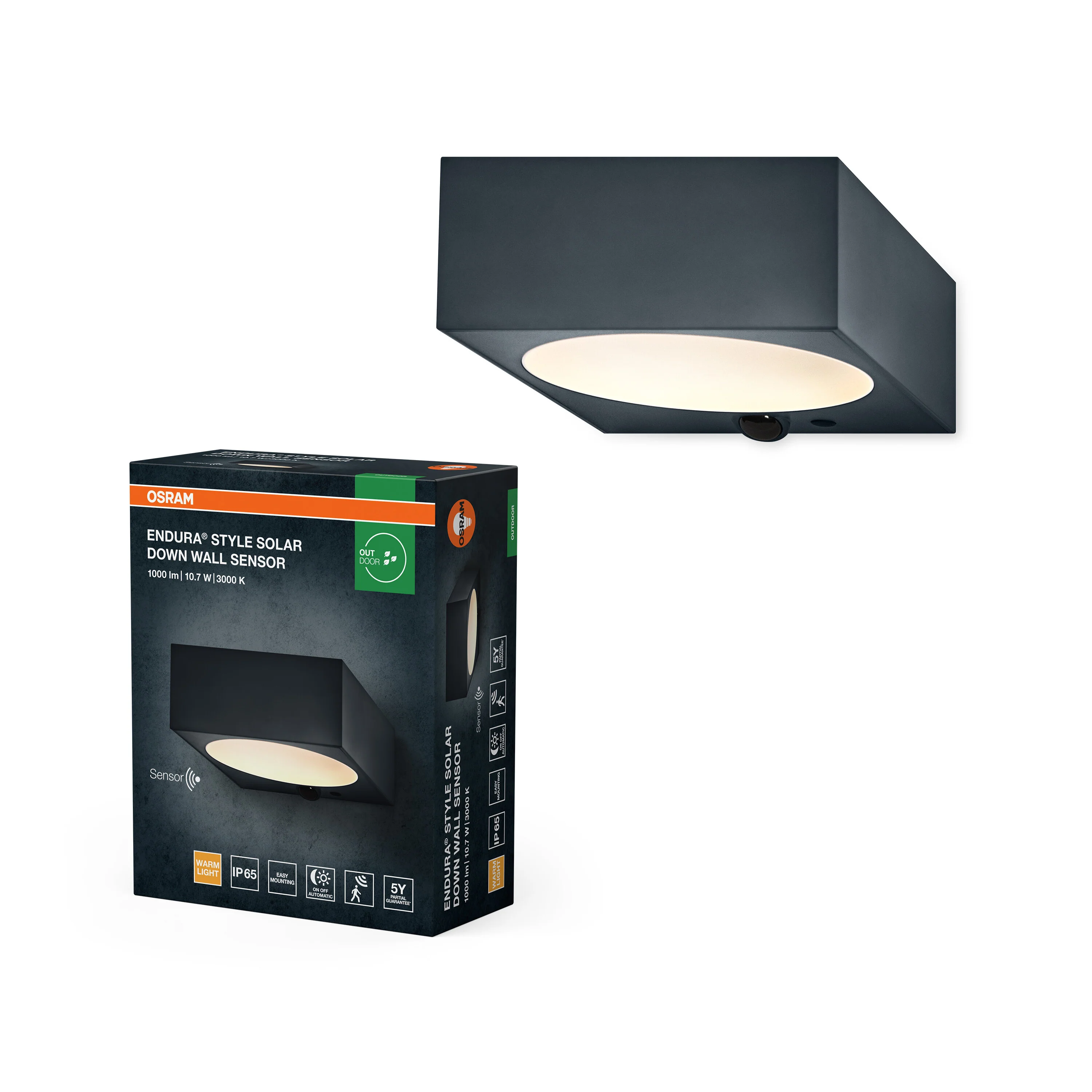OSRAM ENDURA STYLE SOLAR BRIGHT SENSOR Kinkiet ciemnoszary - Image 5