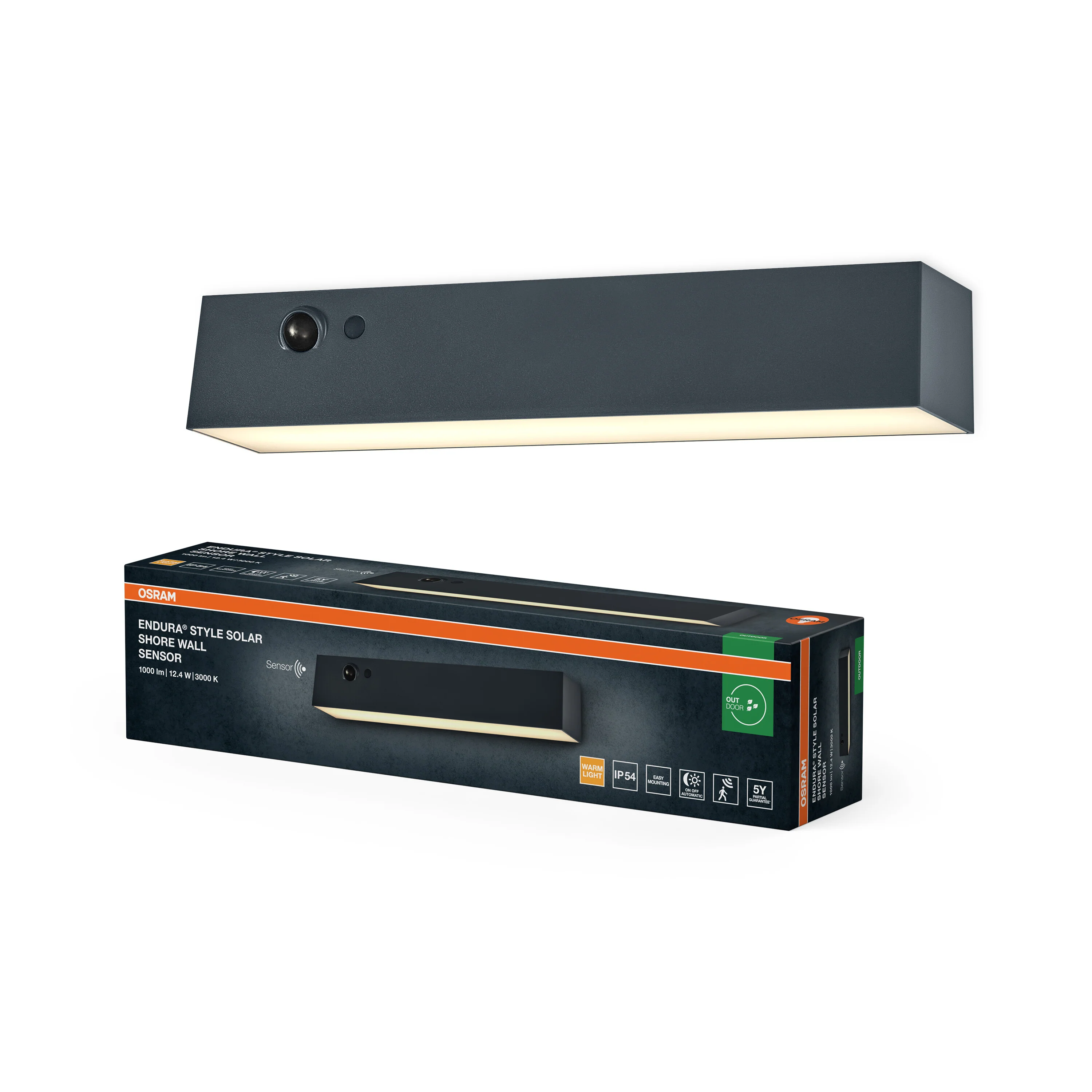 OSRAM ENDURA STYLE SOLAR BRIGHT SENSOR Kinkiet Shore IP54 - Image 5