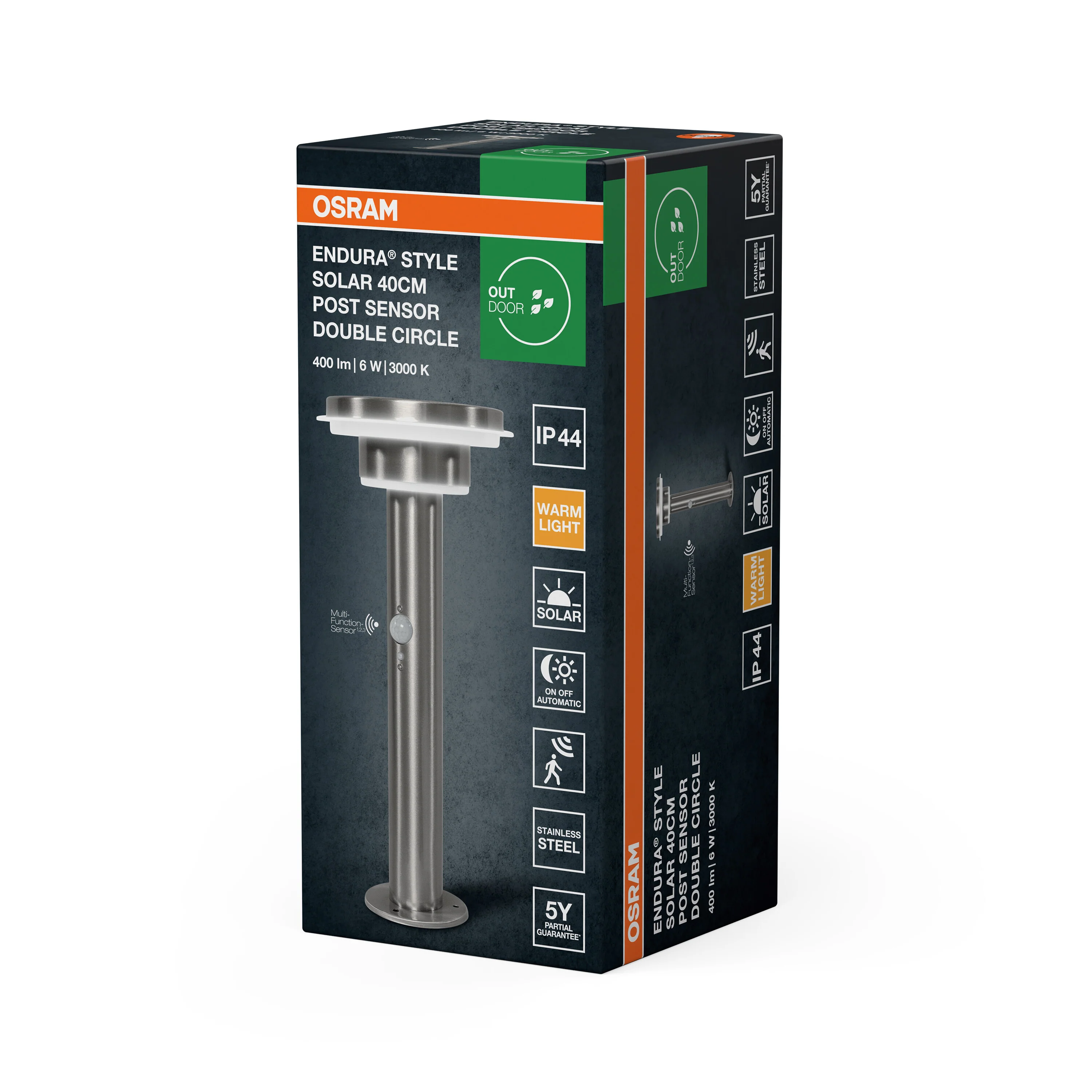 OSRAM ENDURA STYLE SOLAR CIRCLE słupek 40cm z czujnikiem - Image 6