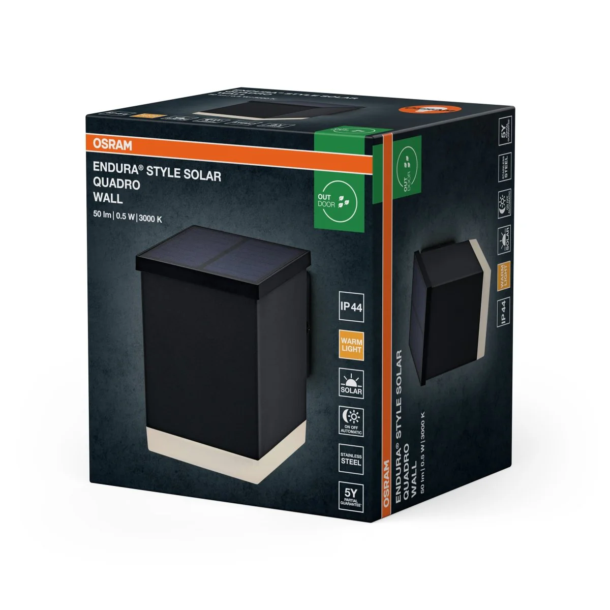 OSRAM Endura Style Solar Kinkiet Quadro ciemnoszary - Image 2