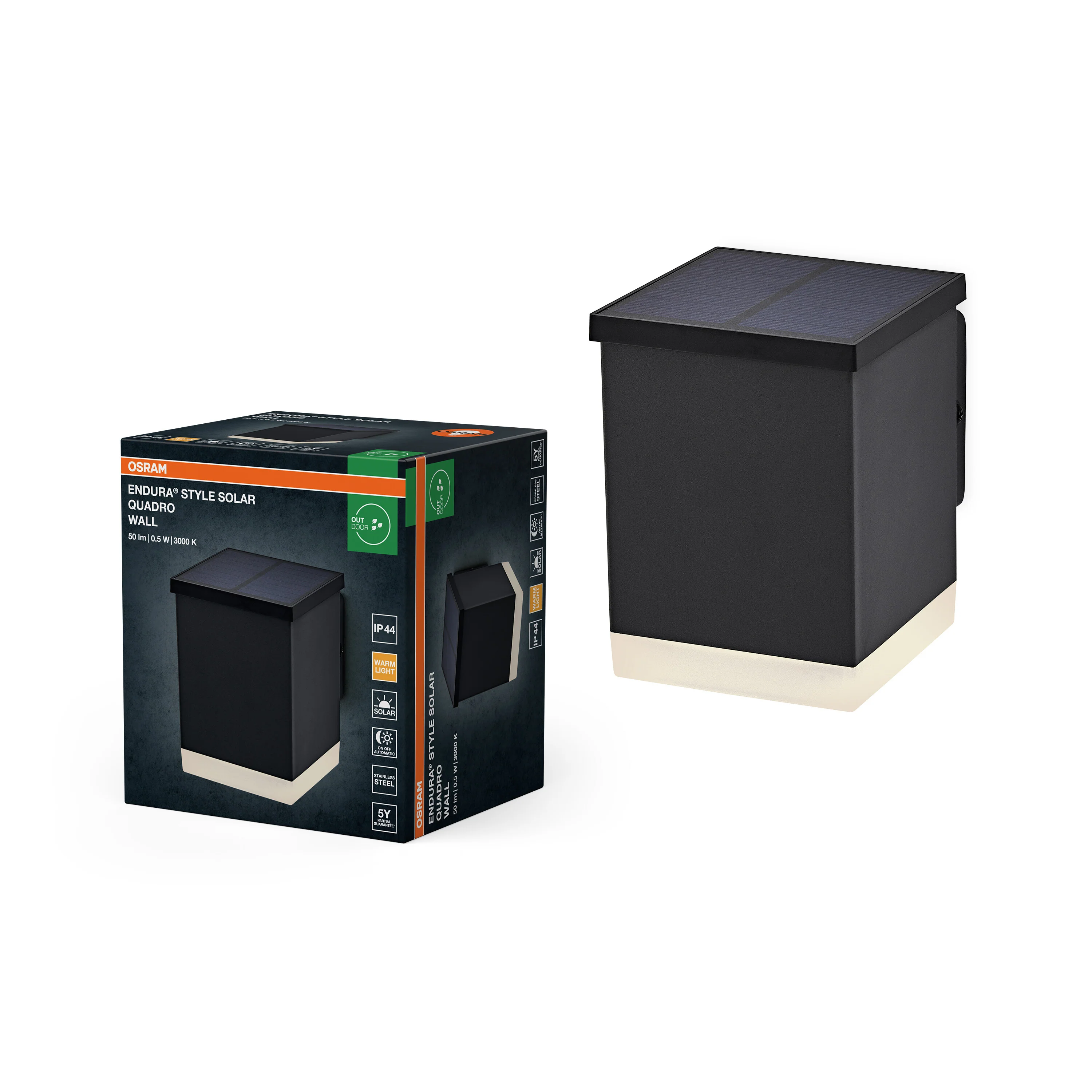OSRAM Endura Style Solar Kinkiet Quadro ciemnoszary - Image 5