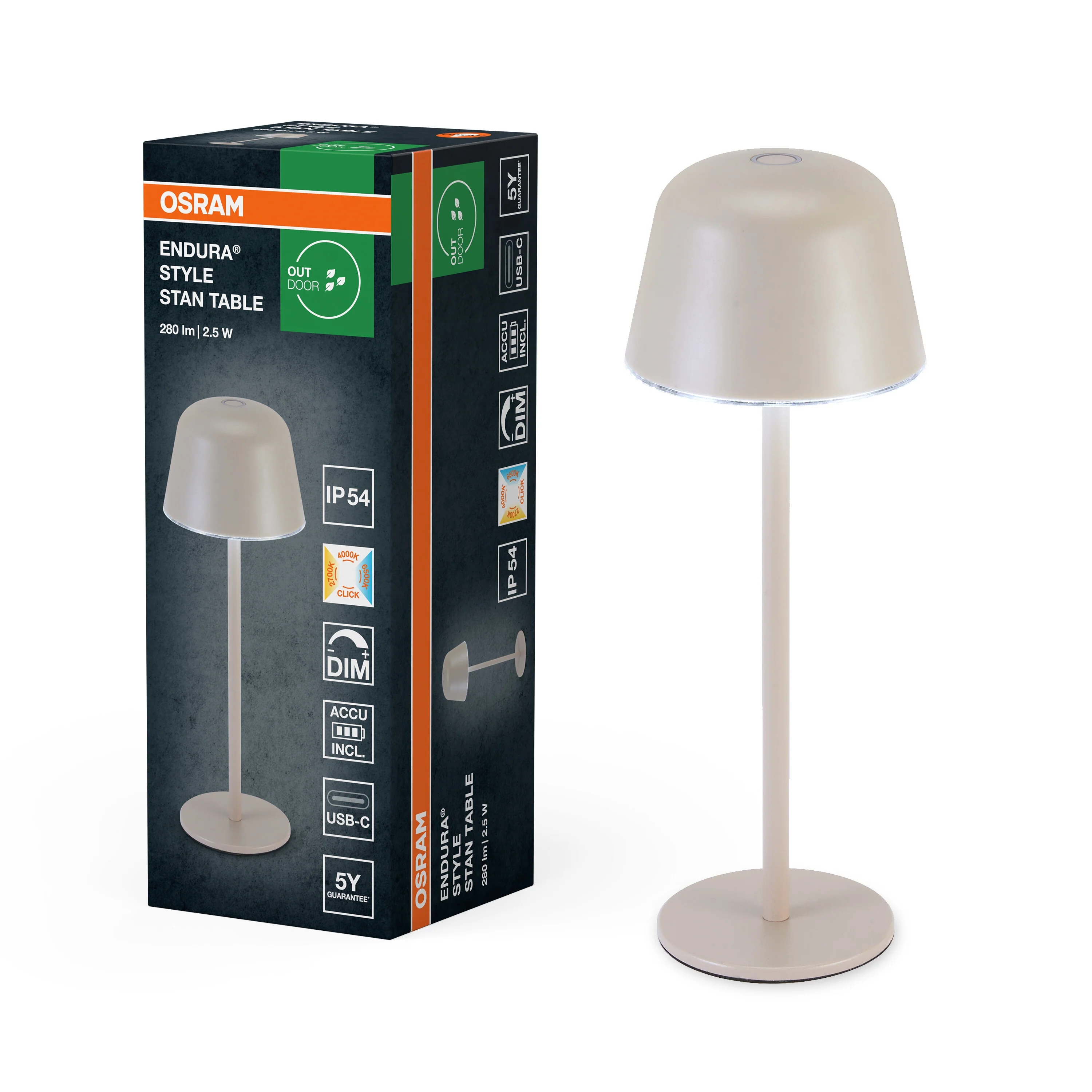 OSRAM Endura Style Table CCT USB beżowy - Image 5