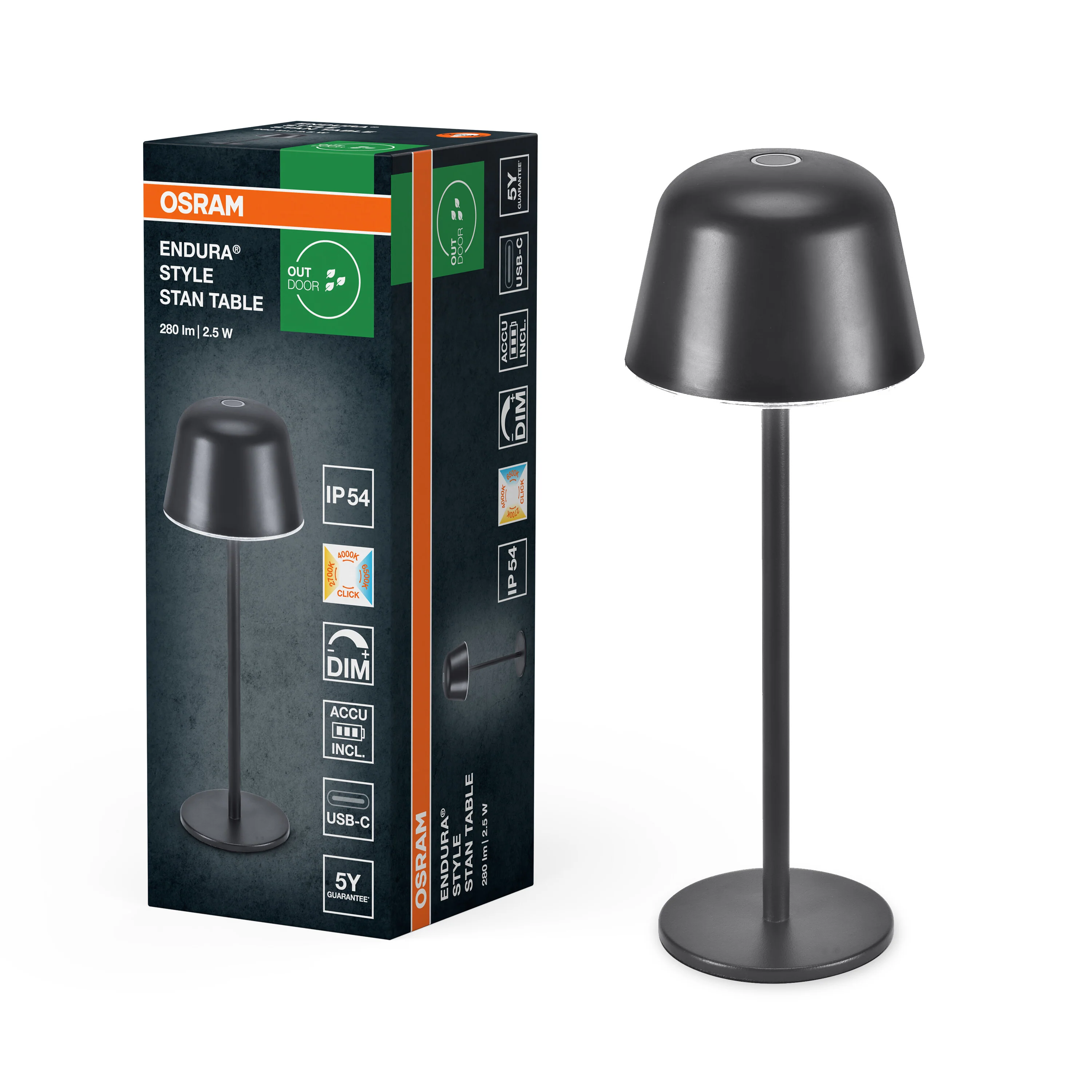 OSRAM Endura Style Table CCT USB ciemnoszary - Image 5