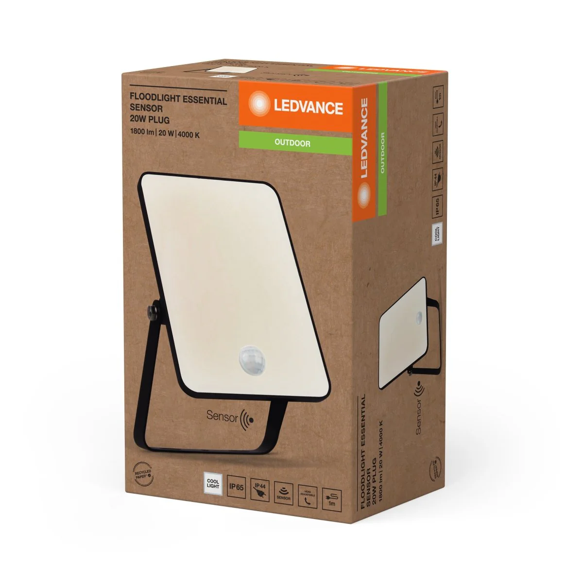 OSRAM Essentials Floodlights z wtyczką EU 20W 4000K - Image 2