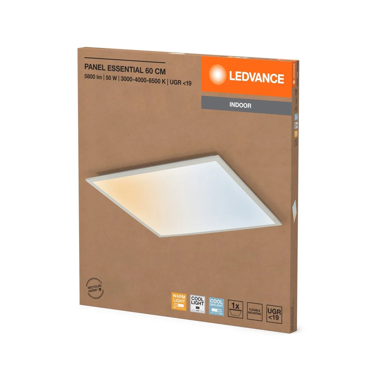 OSRAM Essentials Panel 60x60cm 50W CCT UGR19 - Image 2