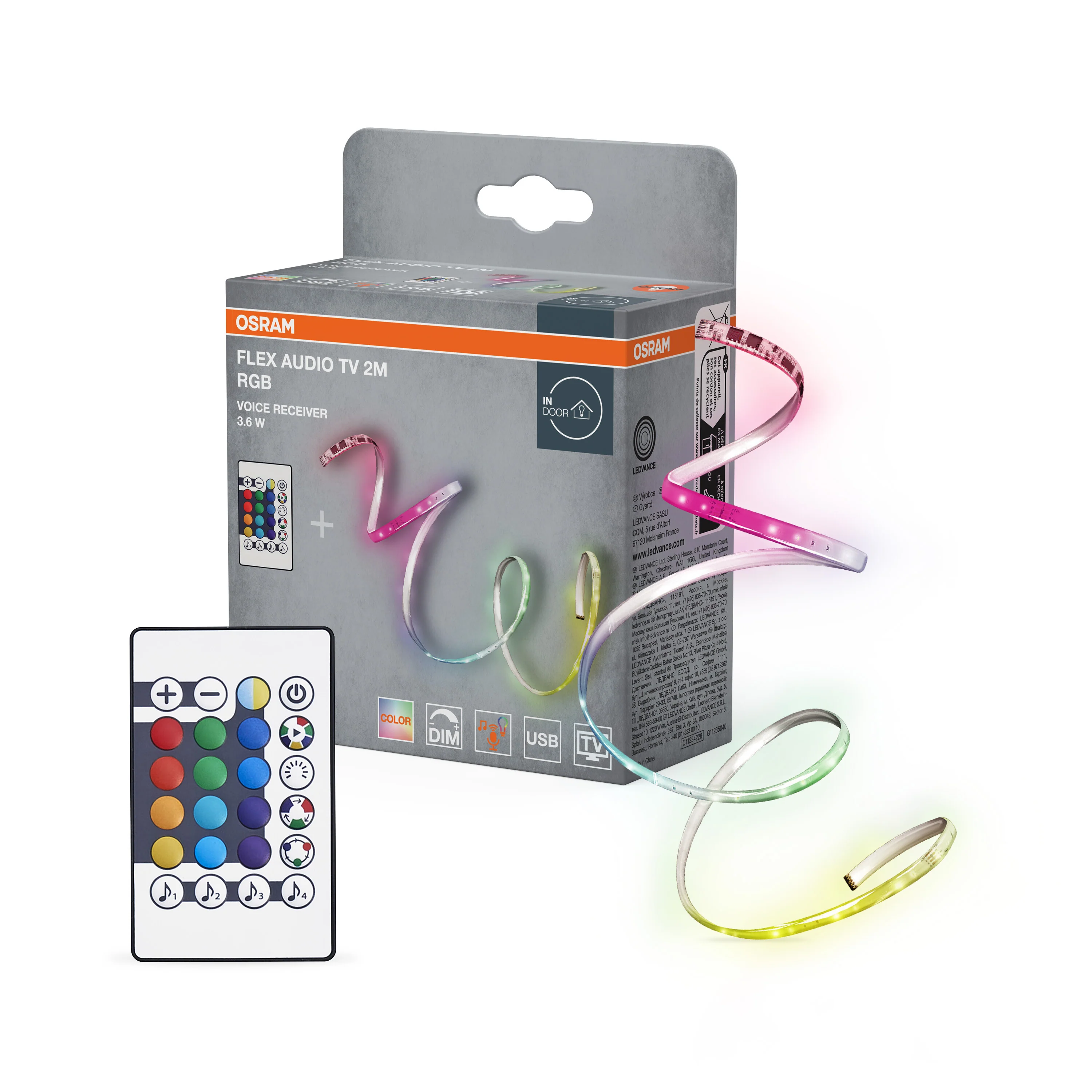 OSRAM FLEX AUDIO USB z pilotem 2 M RGB - Image 5