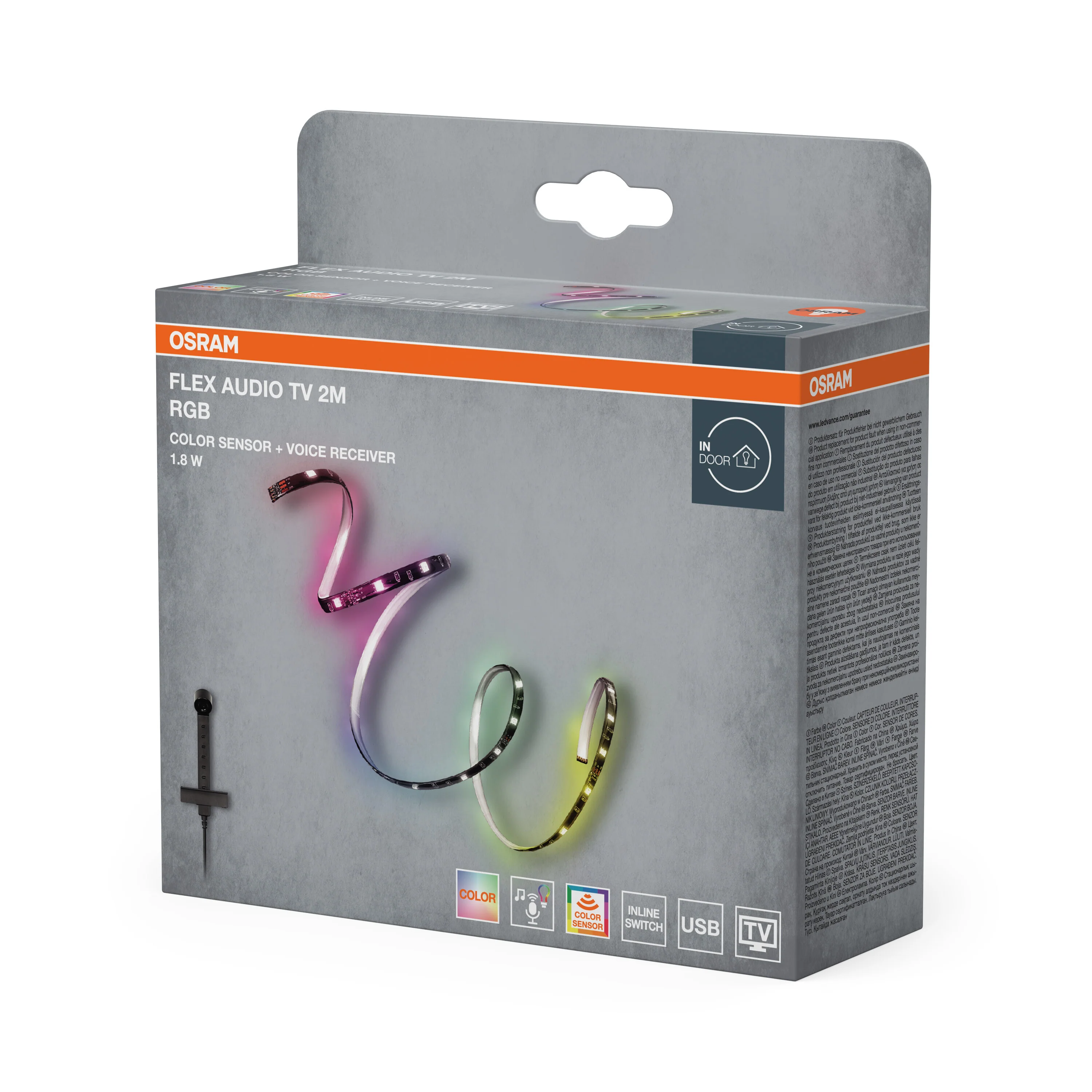 OSRAM FLEX INDOOR AUDIO USB kolorowy czujnik 2M RGB USB - Image 6
