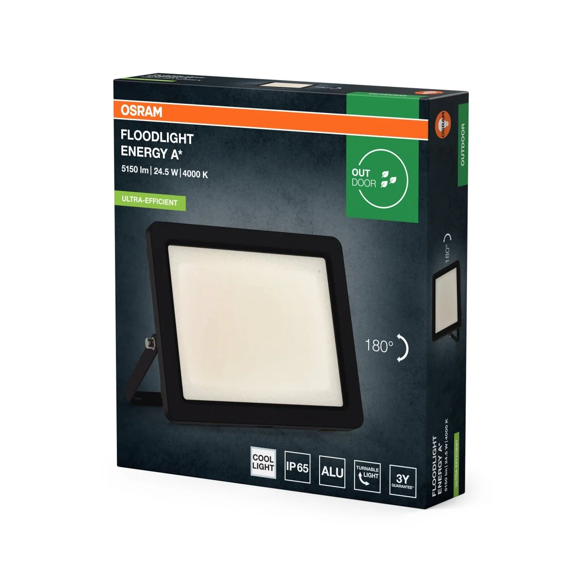 OSRAM Floodlights Energy Efficiency 24.5W 840 ciemnoszary - Image 2