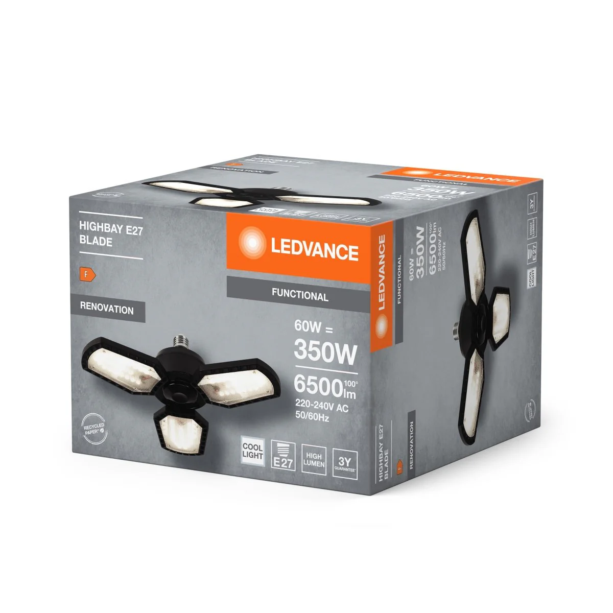 OSRAM Highbay Blade E27 60W 840 E27 czarny - Image 2