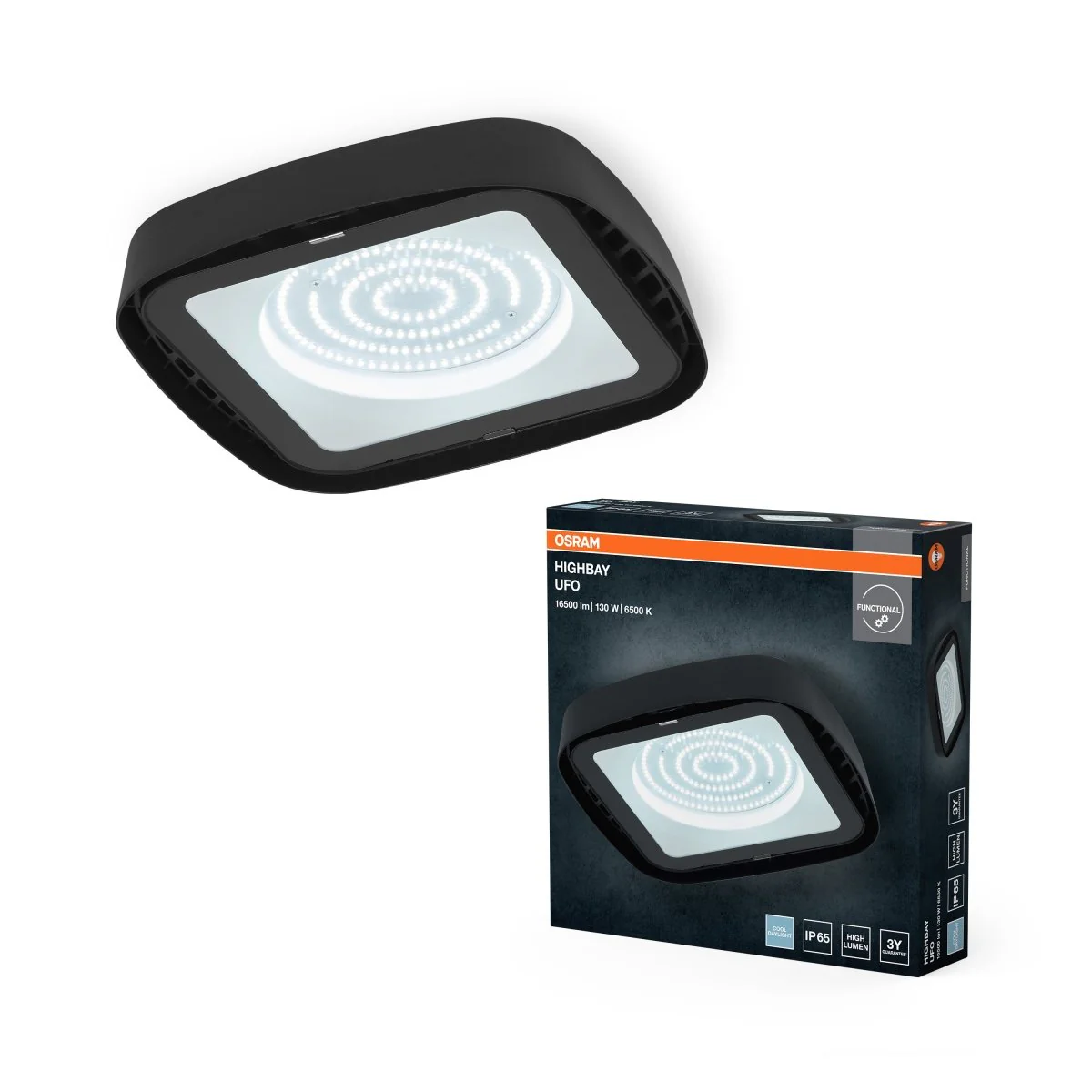OSRAM Highbay UFO 130W 865 IP65 czarny