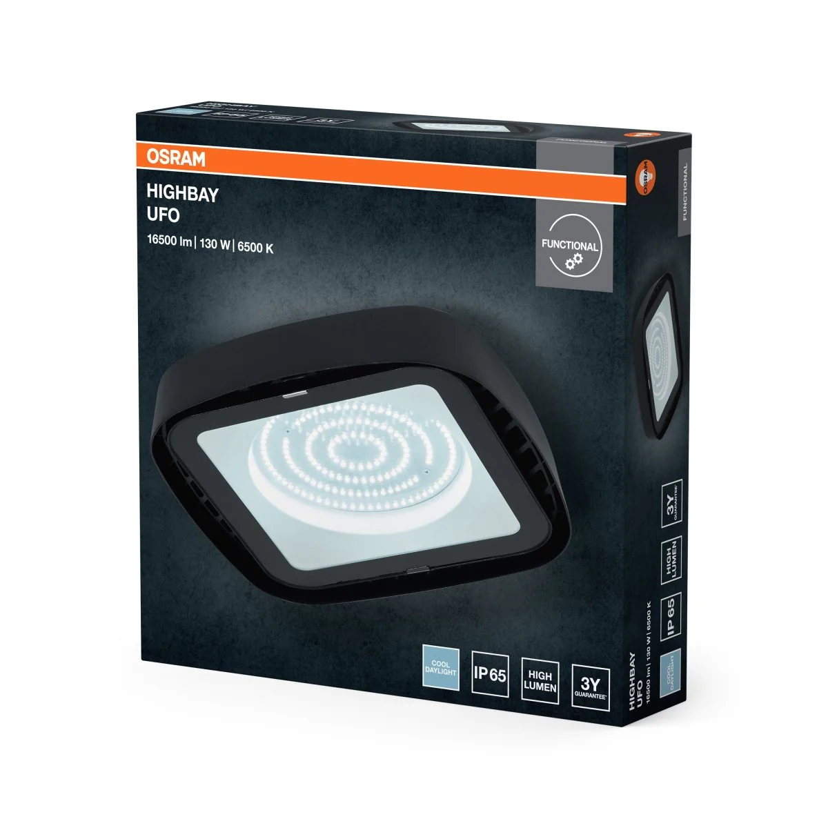 OSRAM Highbay UFO 130W 865 IP65 czarny - Image 2