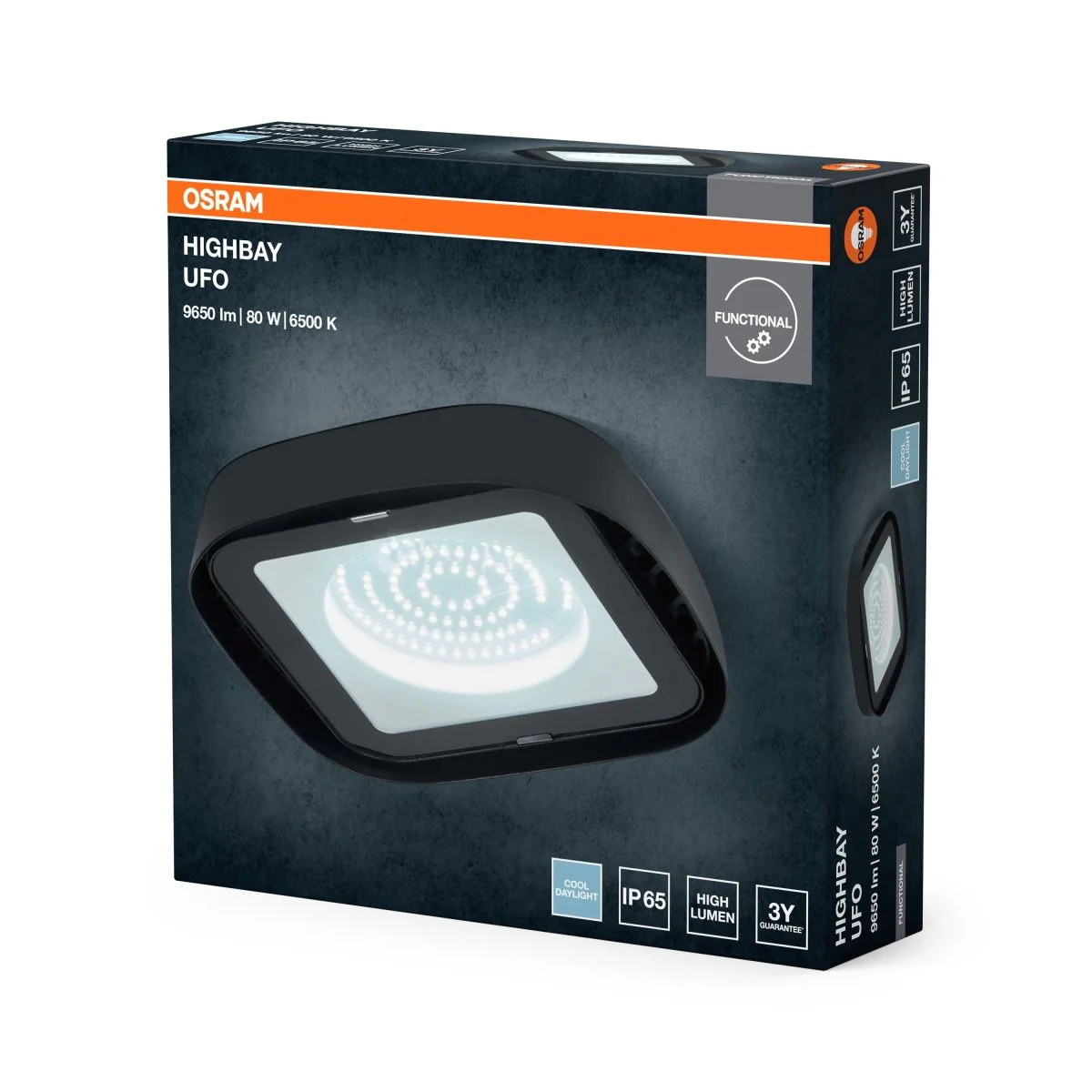 OSRAM Highbay UFO 80W 865 IP65 czarny - Image 2