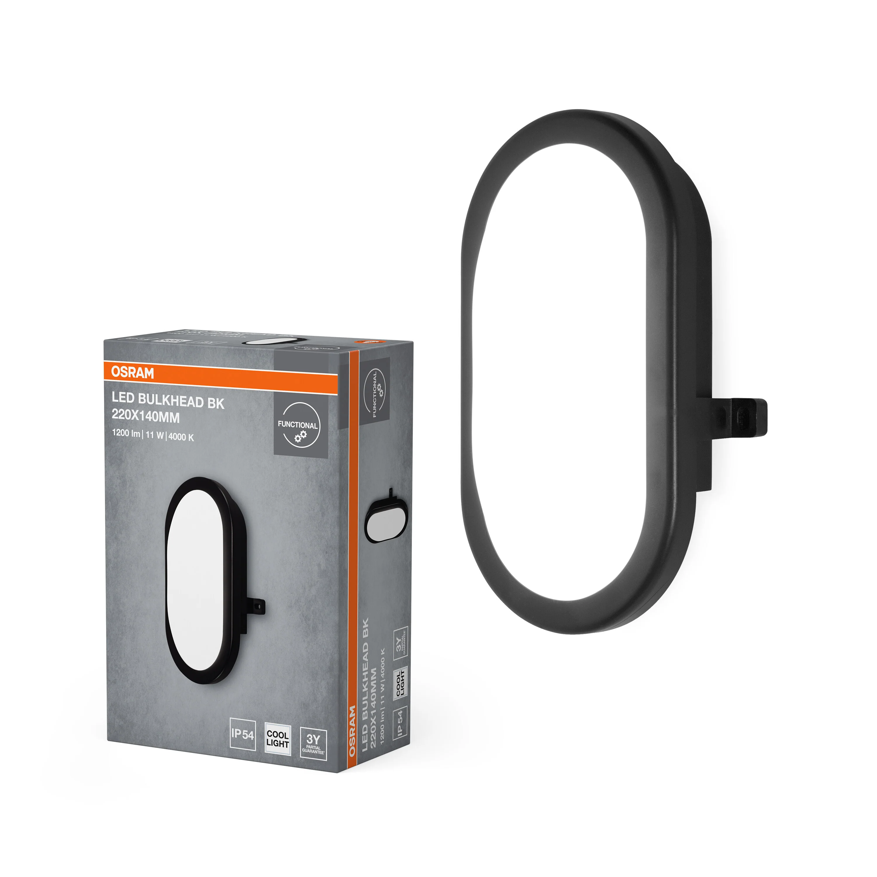 OSRAM LED Bulkhead 11W 4000K czarny - Image 5