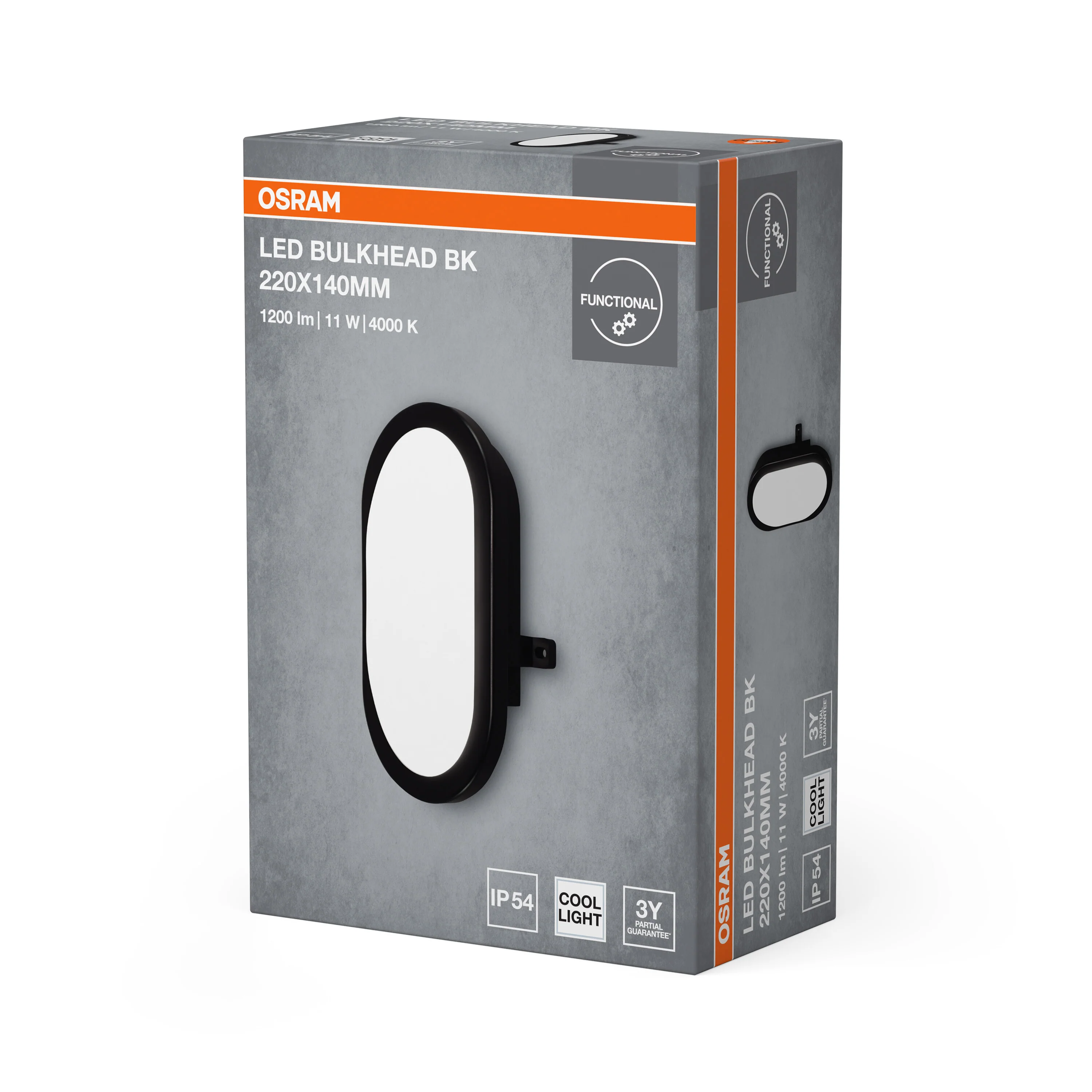 OSRAM LED Bulkhead 11W 4000K czarny - Image 6