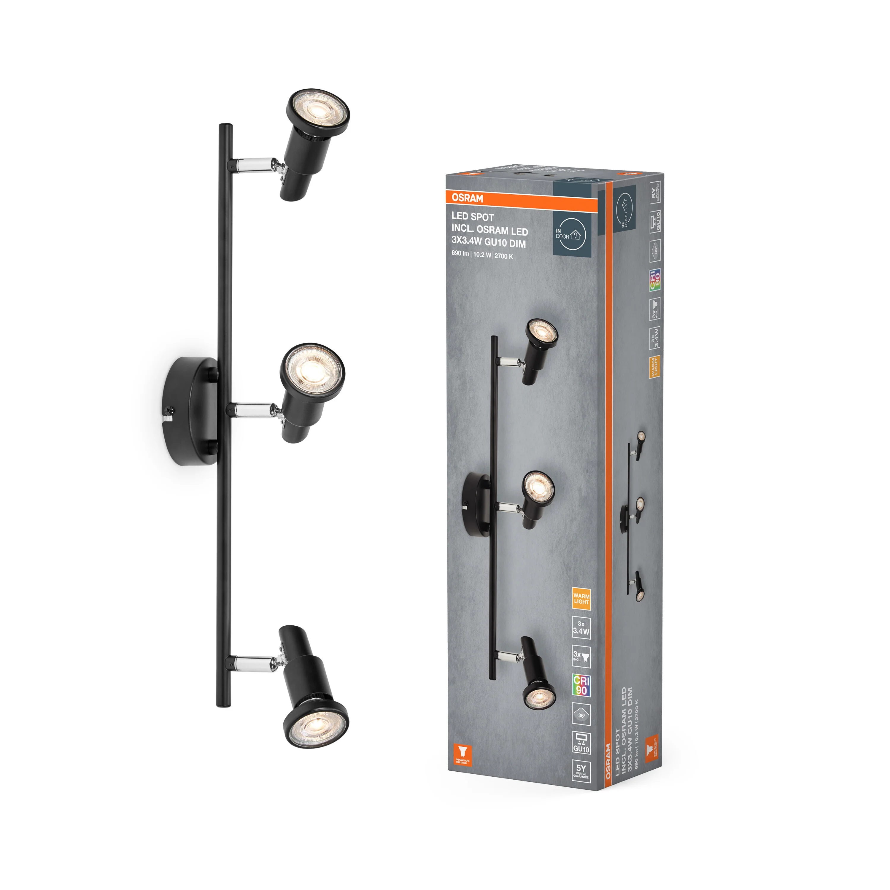 OSRAM LED SPOT biały 4×3.4 W 927 DIM - Image 5